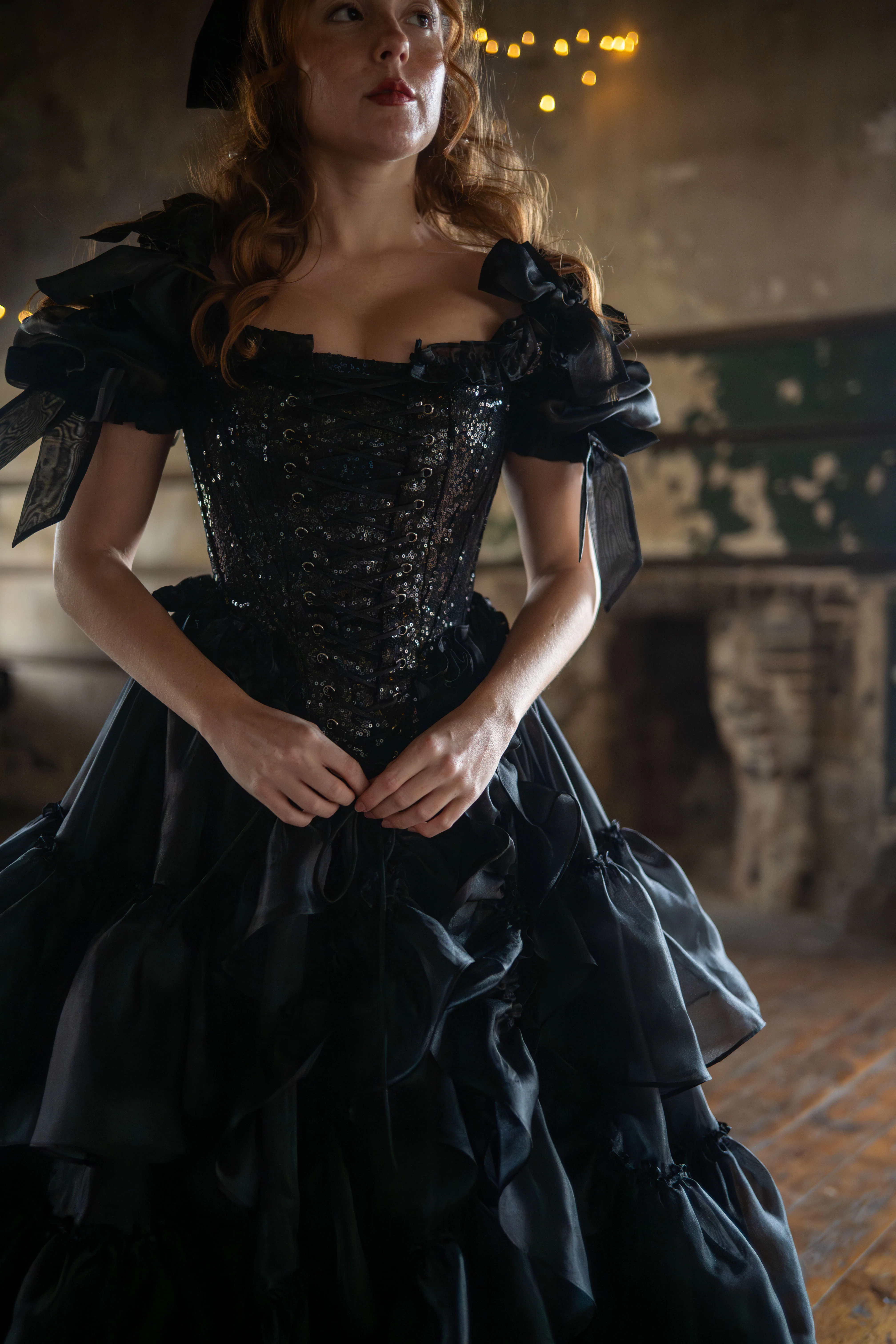 Black Pearl Pompadour Corset - Image 8