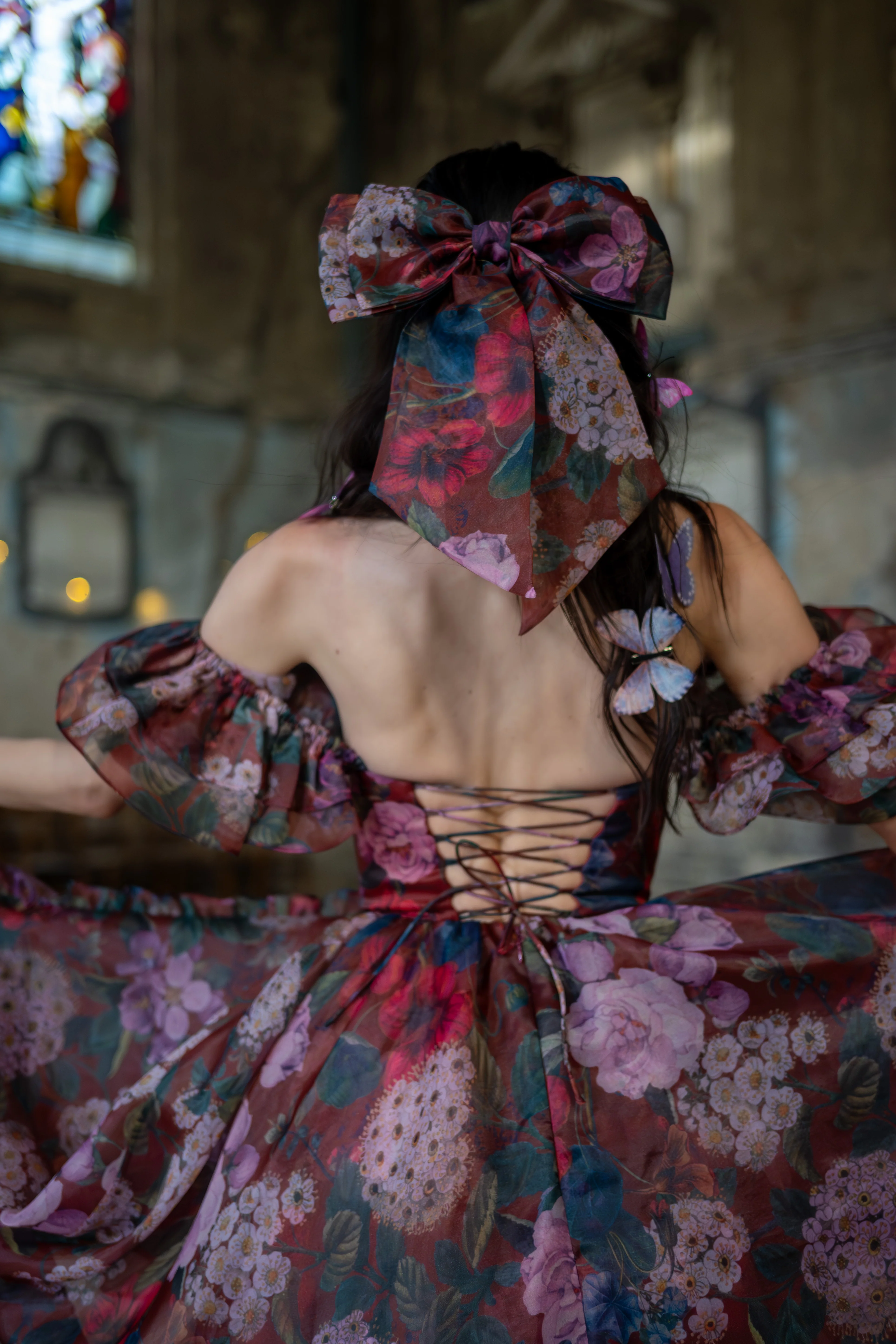 Crimson Rapture Winged Hairbow - Image 4