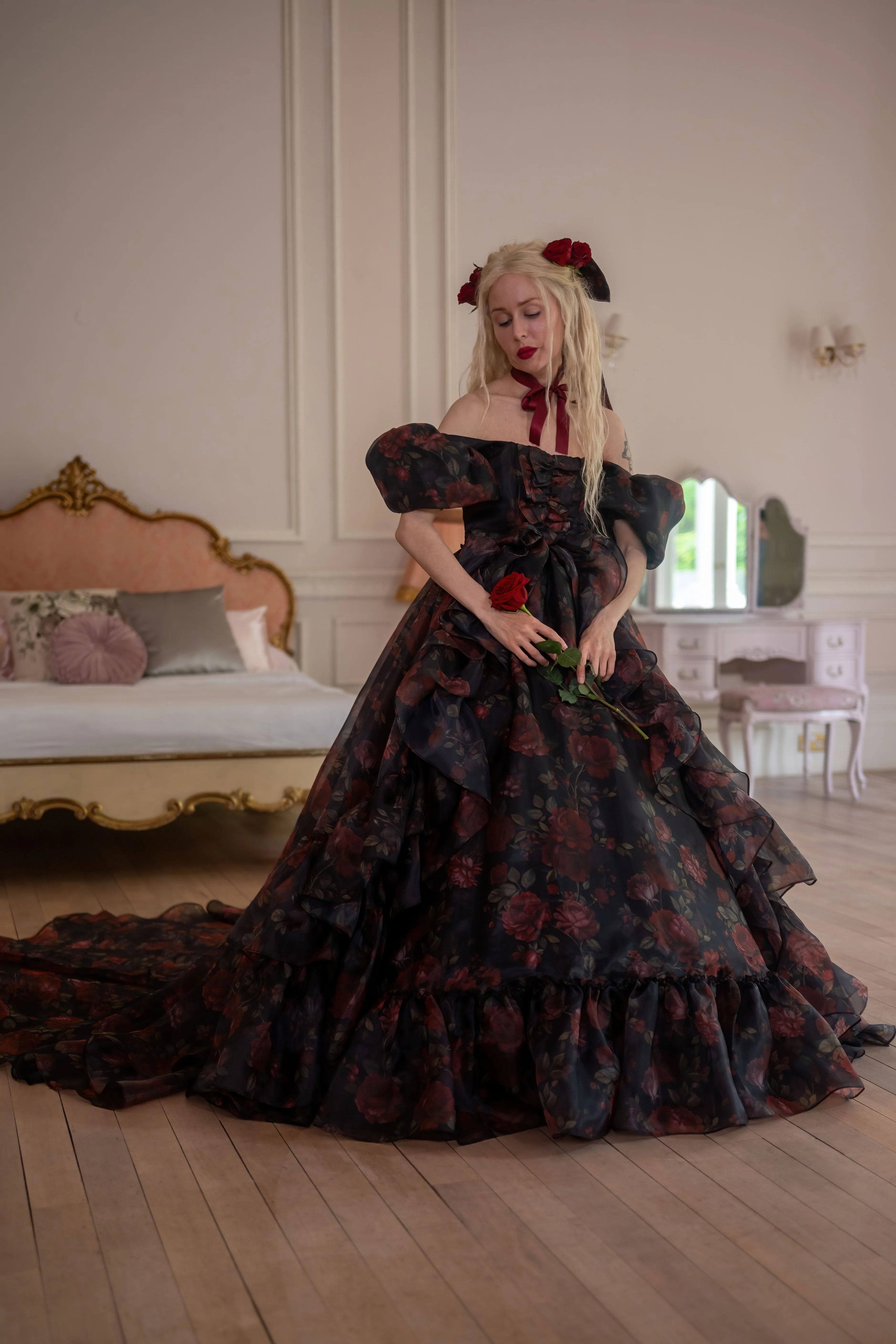 Dark Romance Antoinette Train Gown - Image 11