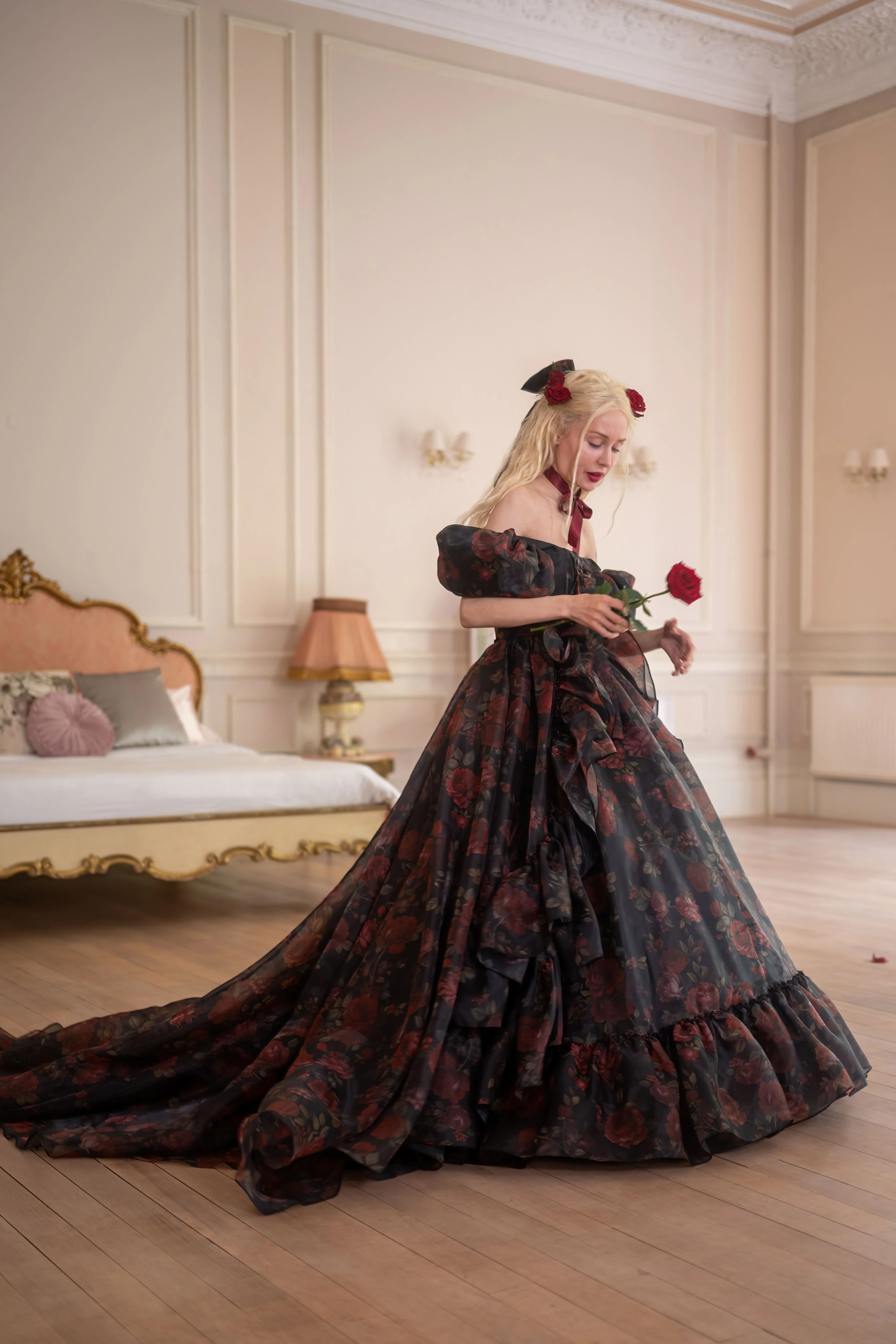 Dark Romance Antoinette Train Gown - Image 13