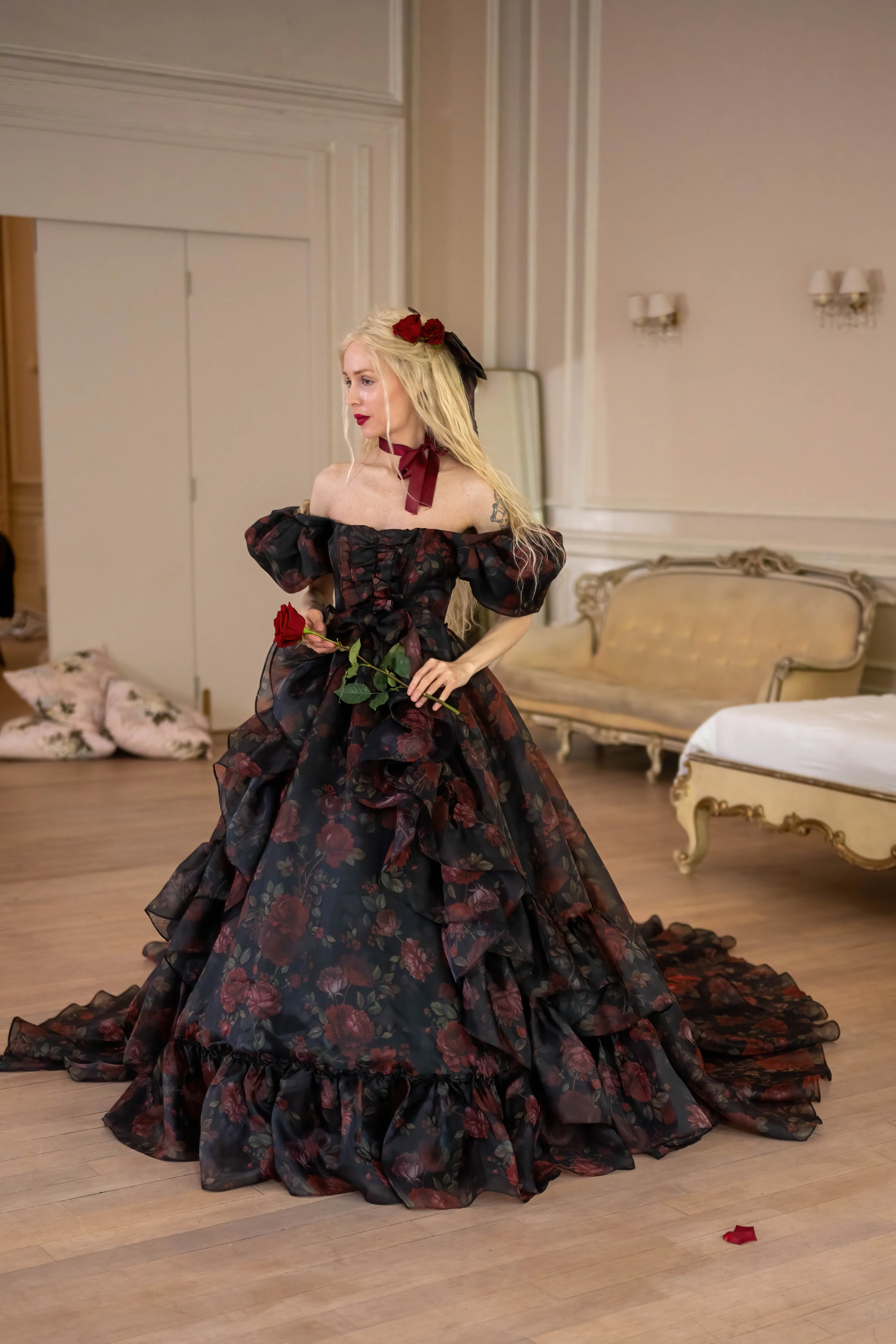 Dark Romance Antoinette Train Gown - Image 30