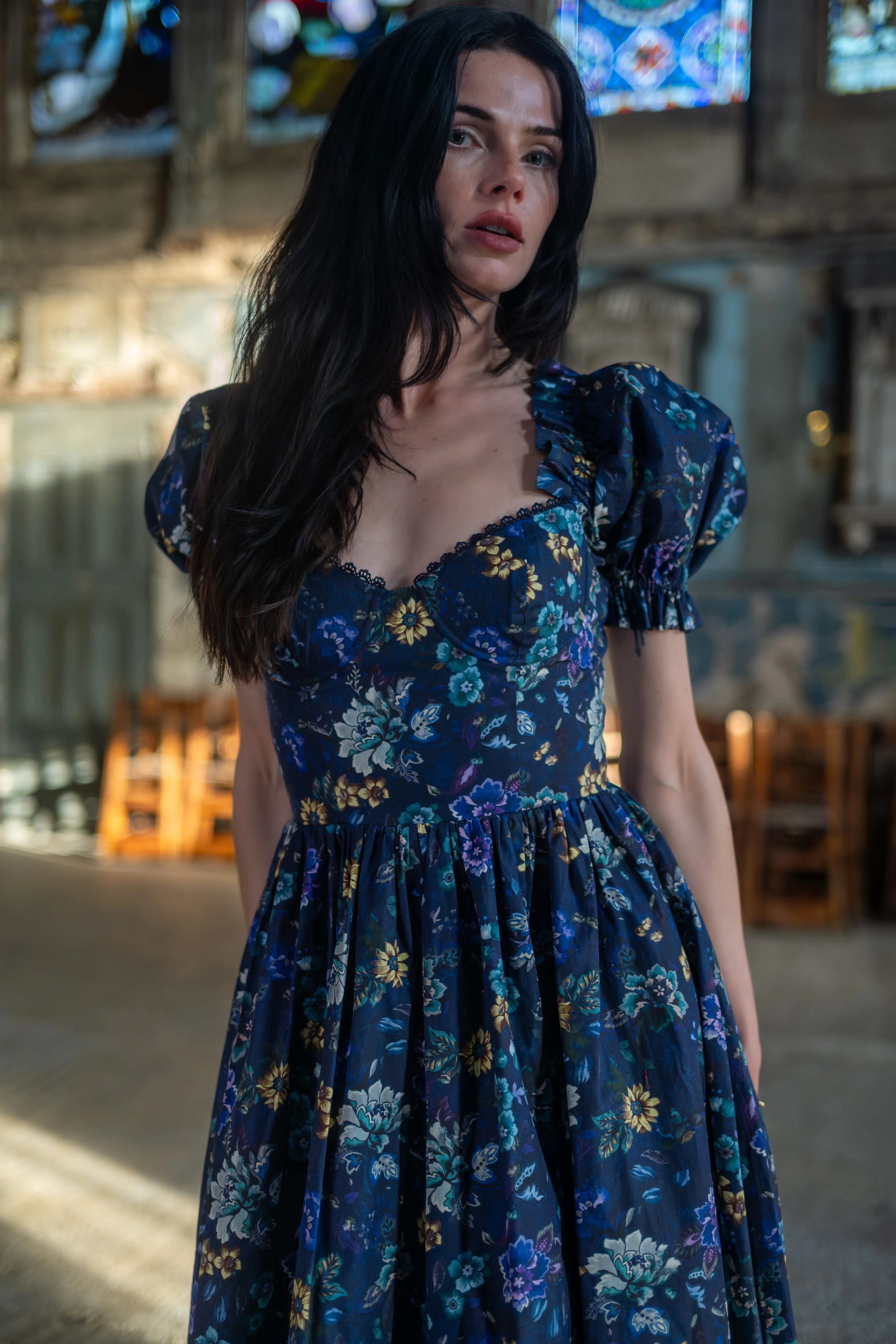 Etruscan Tapestry Rosewood Dress - Image 10