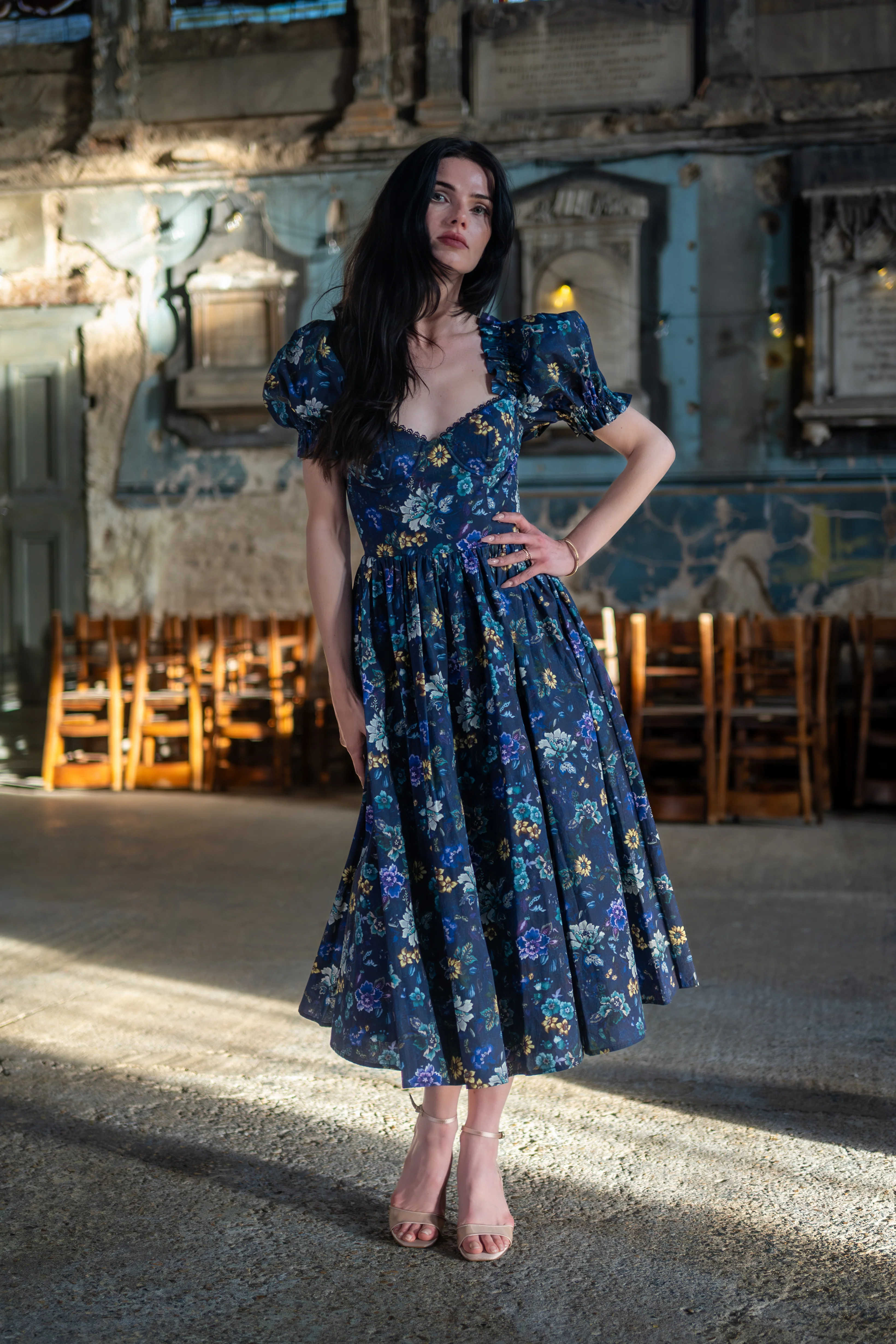 Etruscan Tapestry Rosewood Dress - Image 3