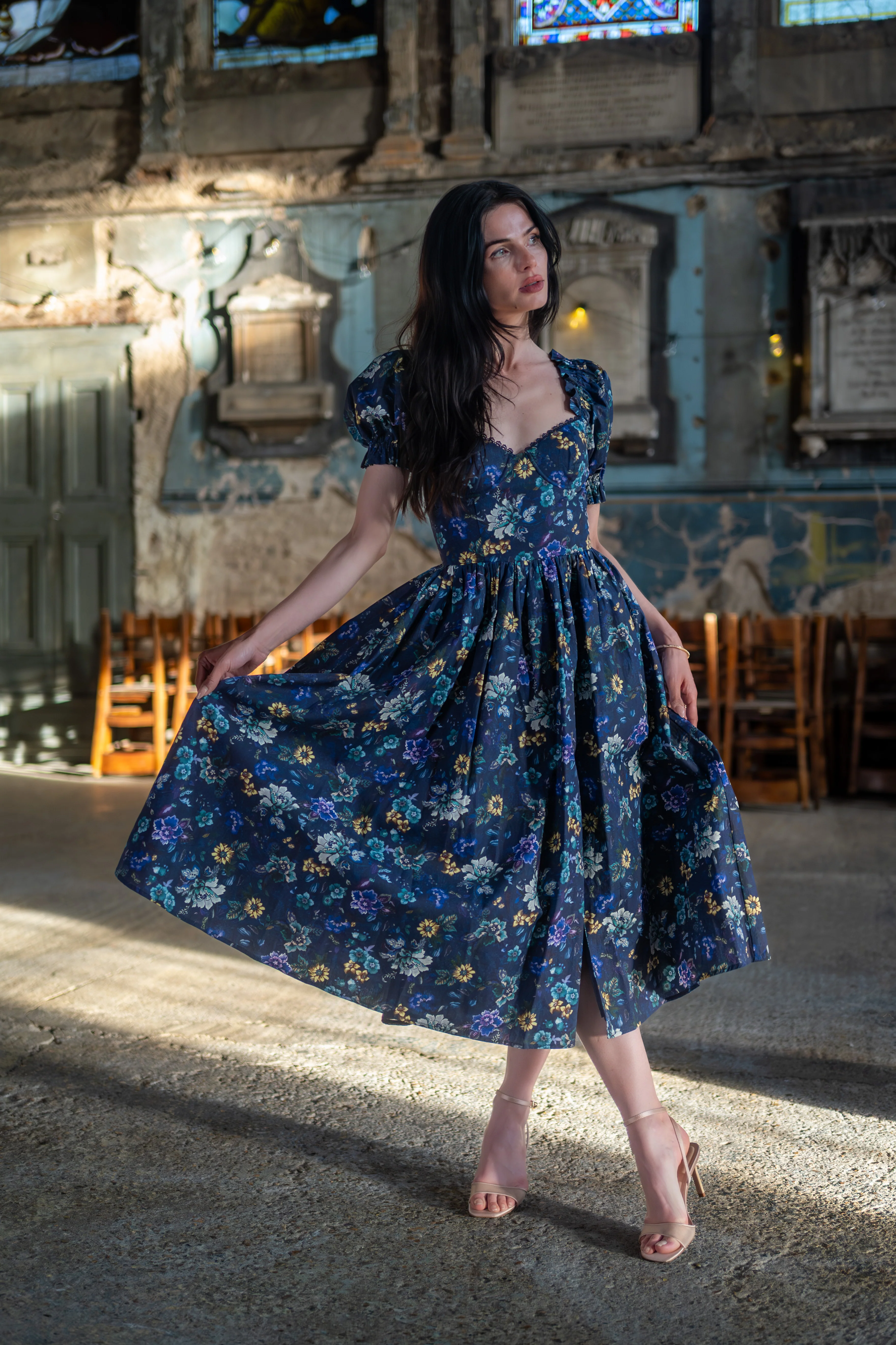 Etruscan Tapestry Rosewood Dress - Image 6