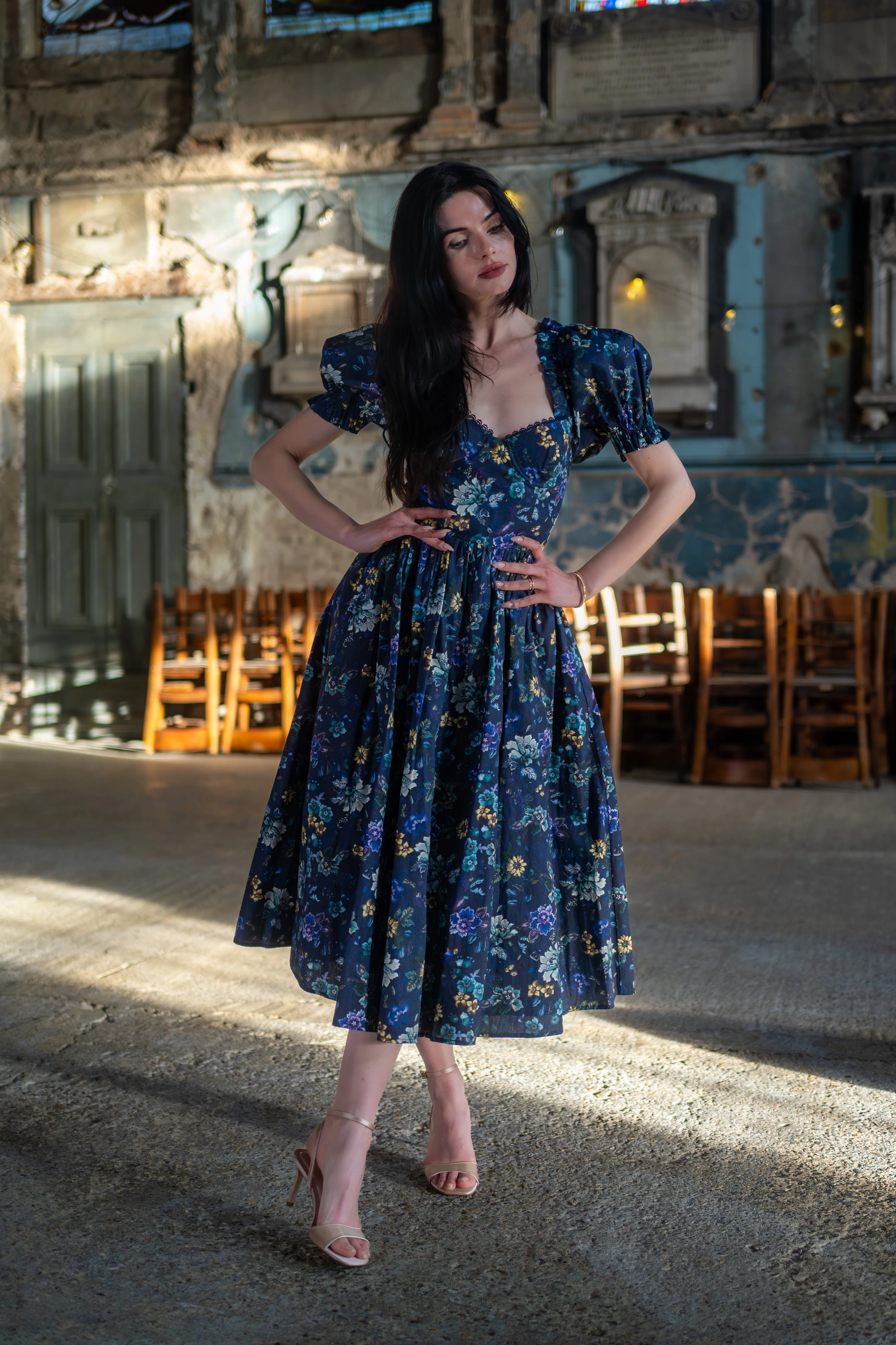 Etruscan Tapestry Rosewood Dress - Image 9