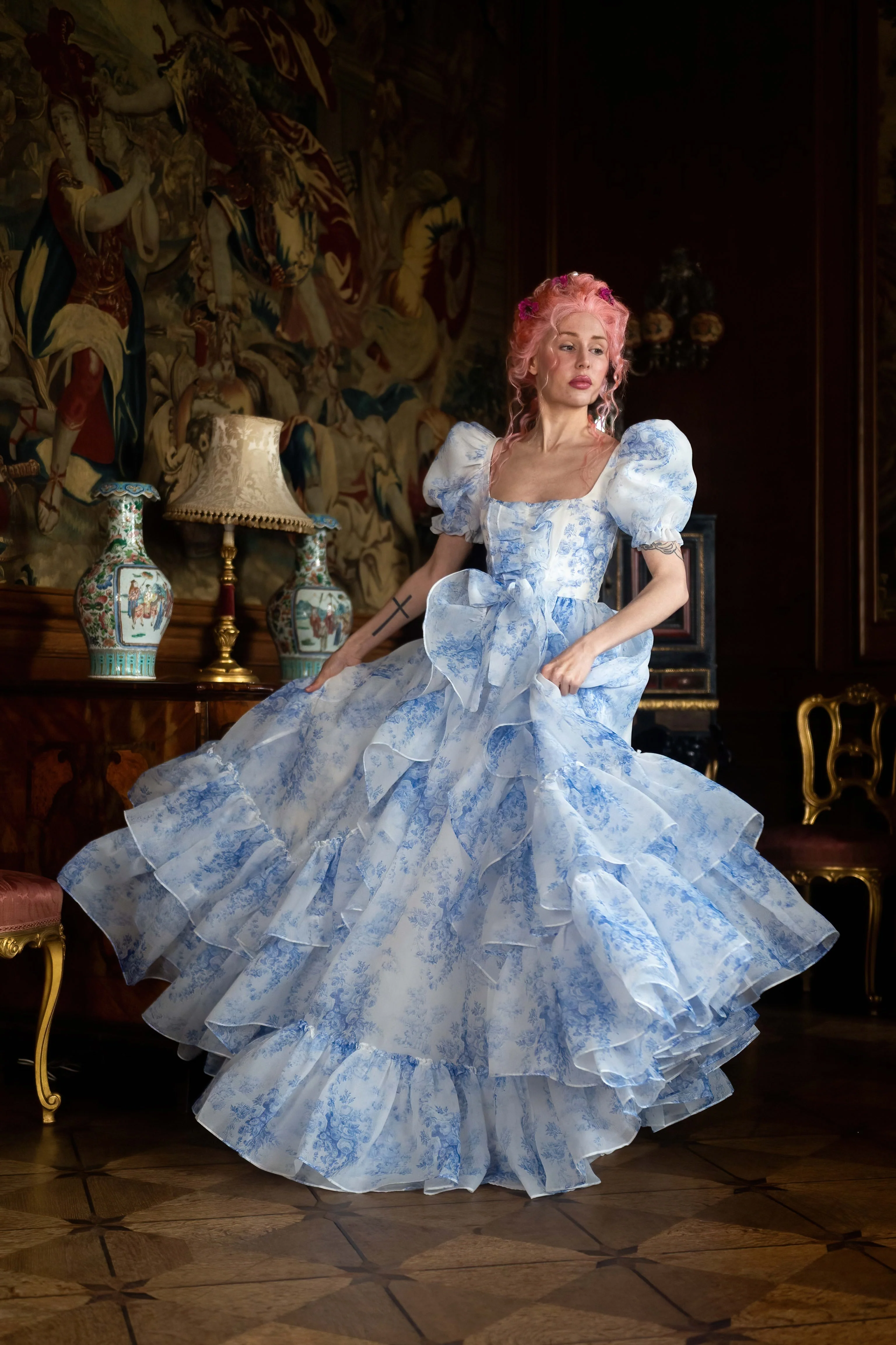 French Porcelain Antoinette Gown - Image 30