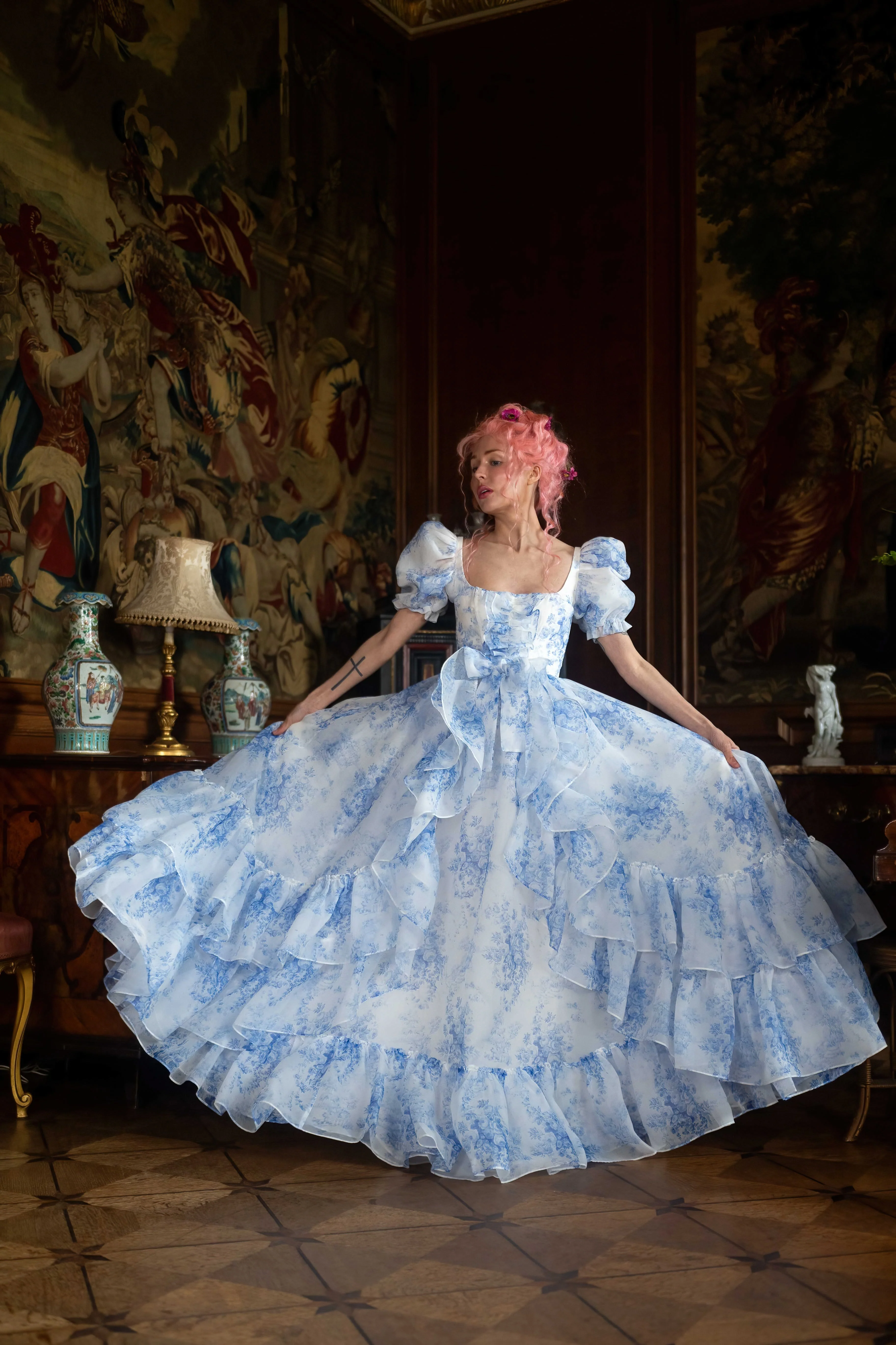 French Porcelain Antoinette Gown - Image 31