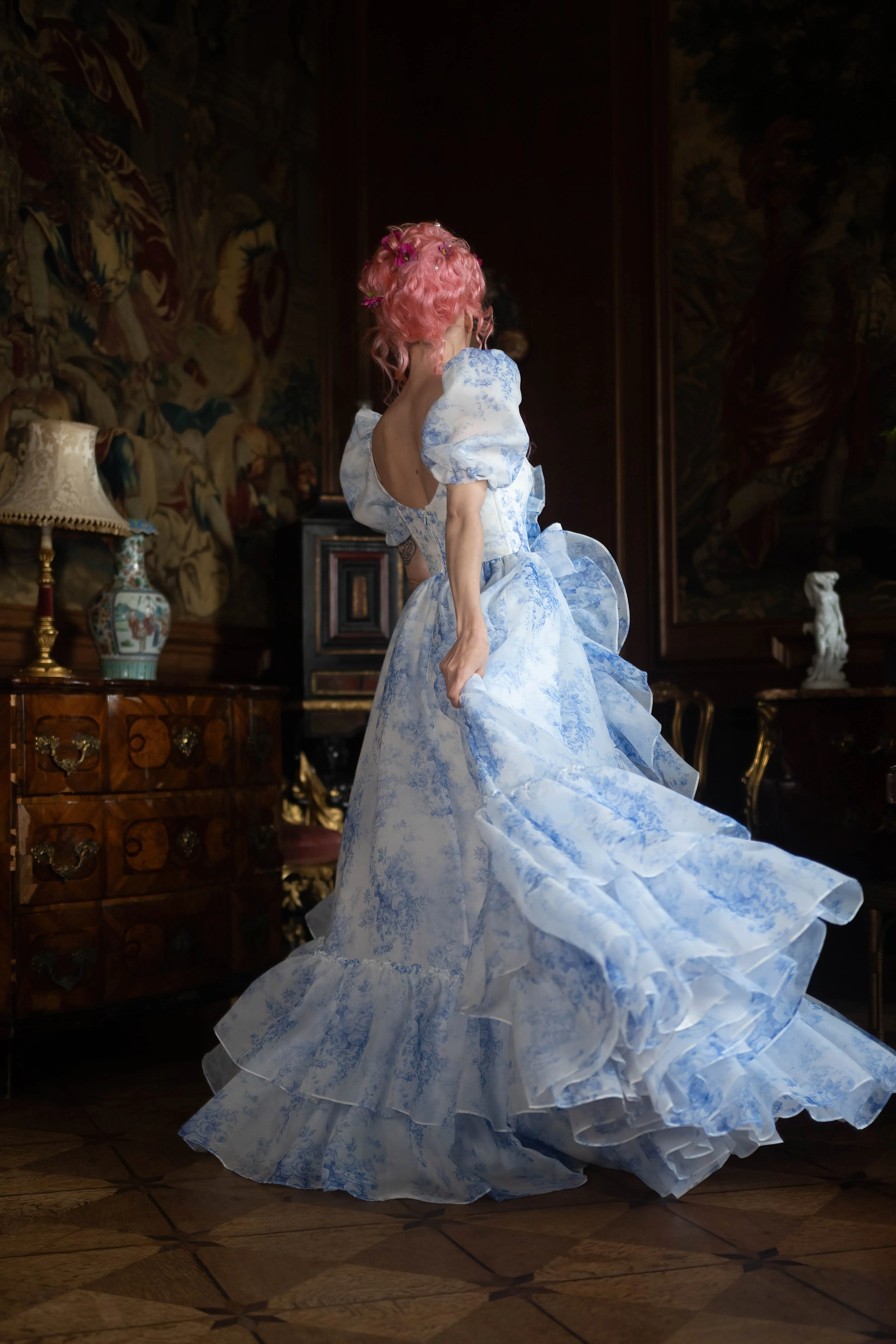 French Porcelain Antoinette Gown - Image 35