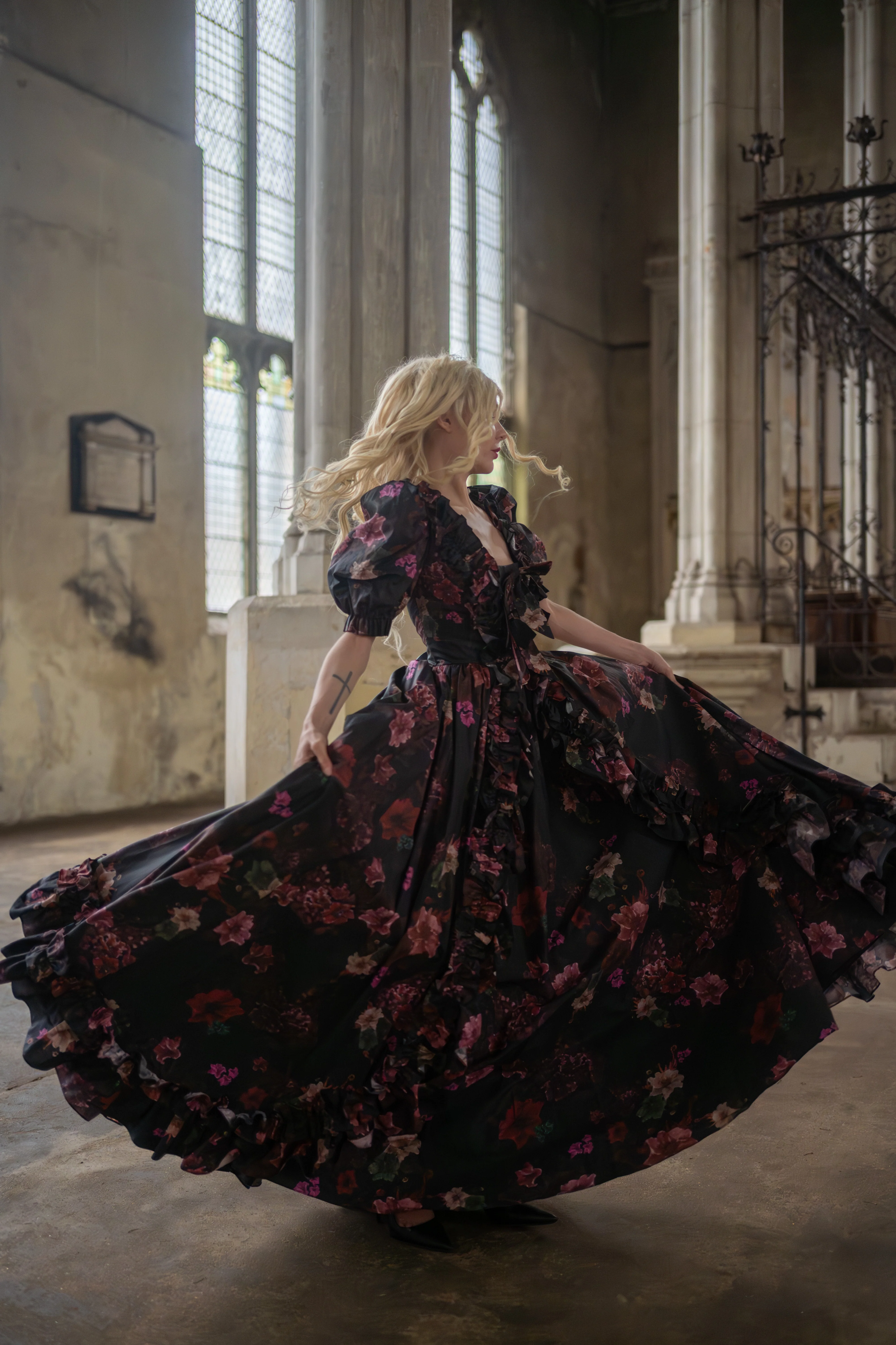 Ghostly Blooms Duchess Gown - Image 10