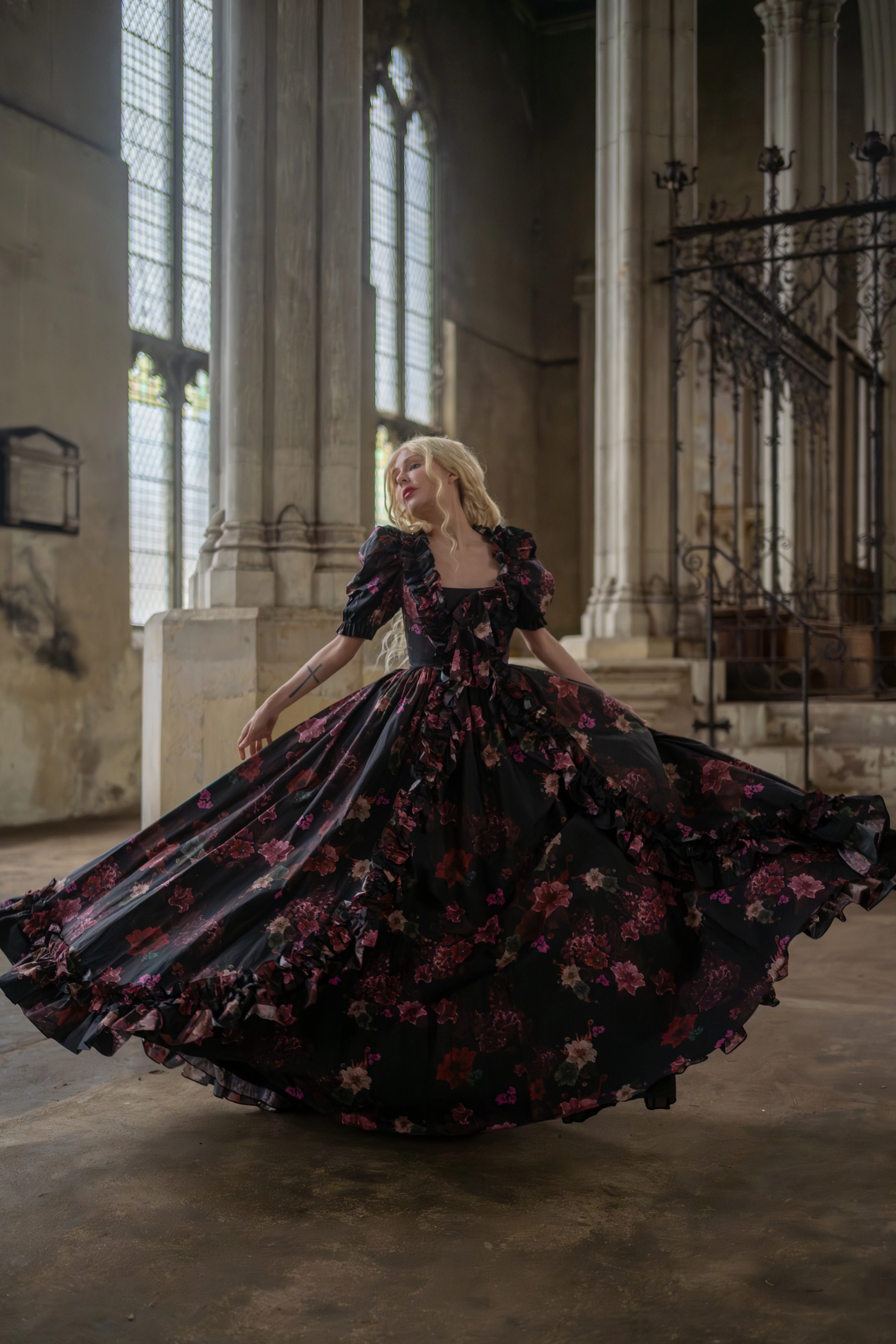 Ghostly Blooms Duchess Gown - Image 11