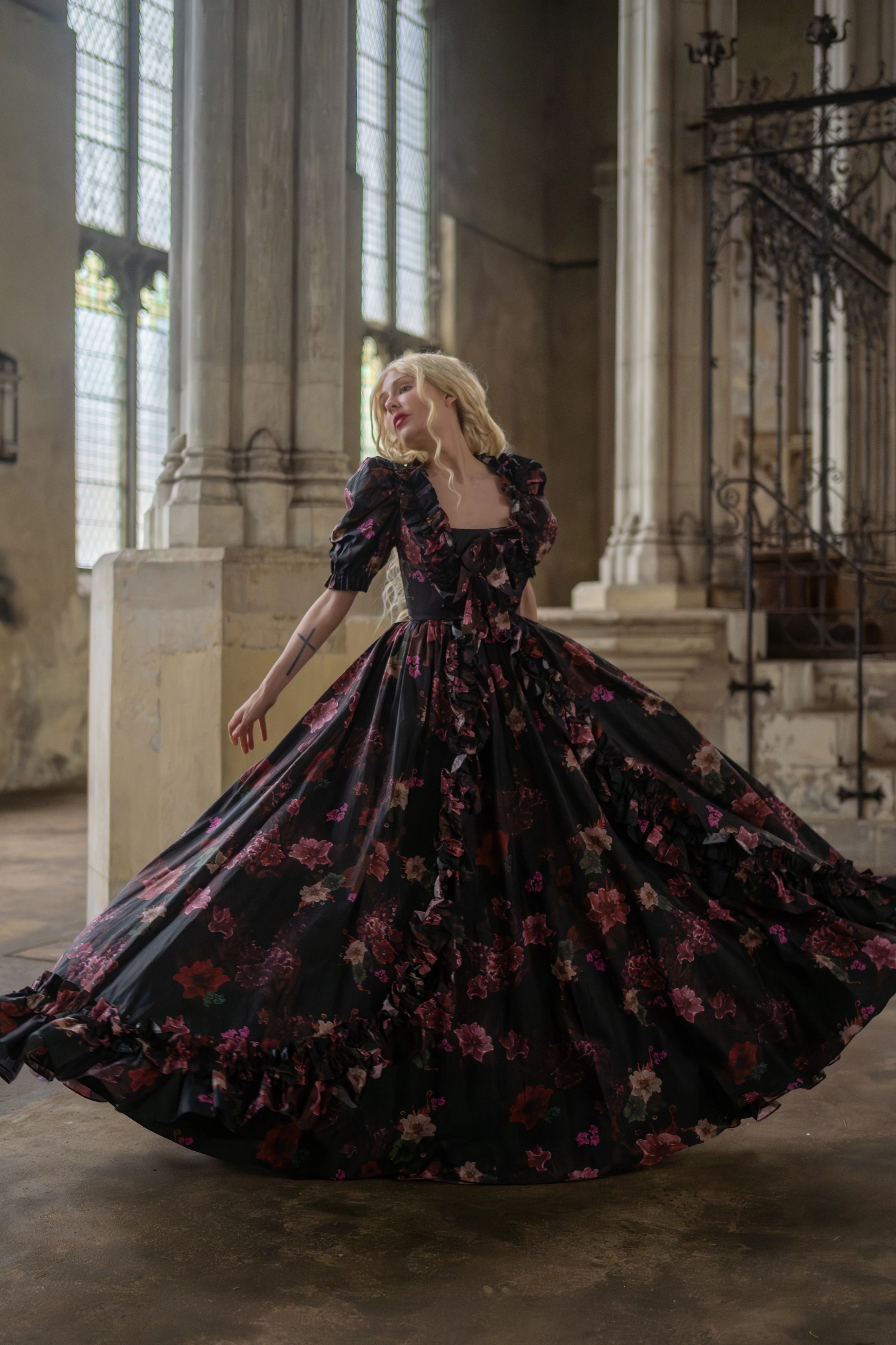Ghostly Blooms Duchess Gown - Image 3