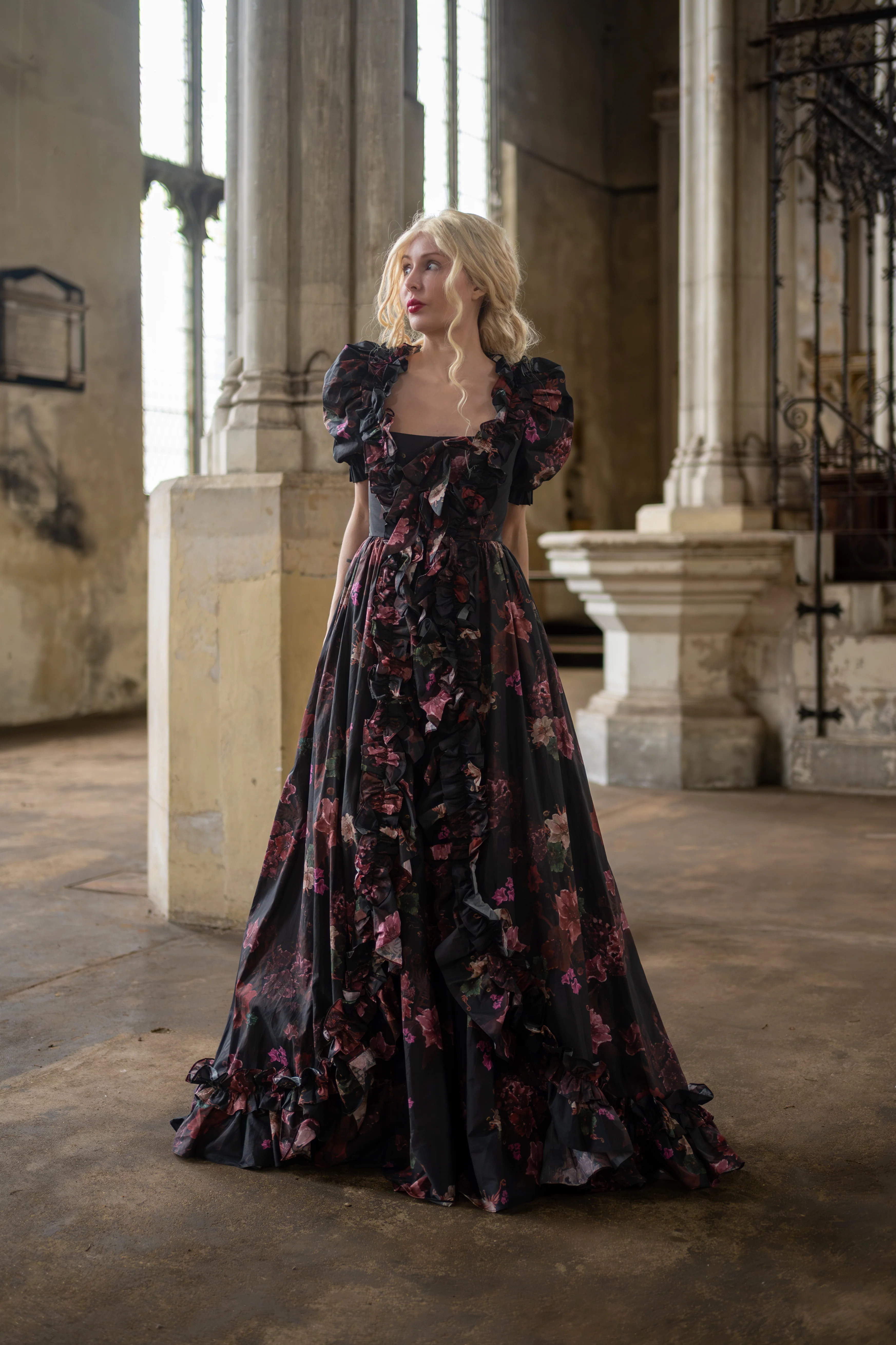 Ghostly Blooms Duchess Gown - Image 4