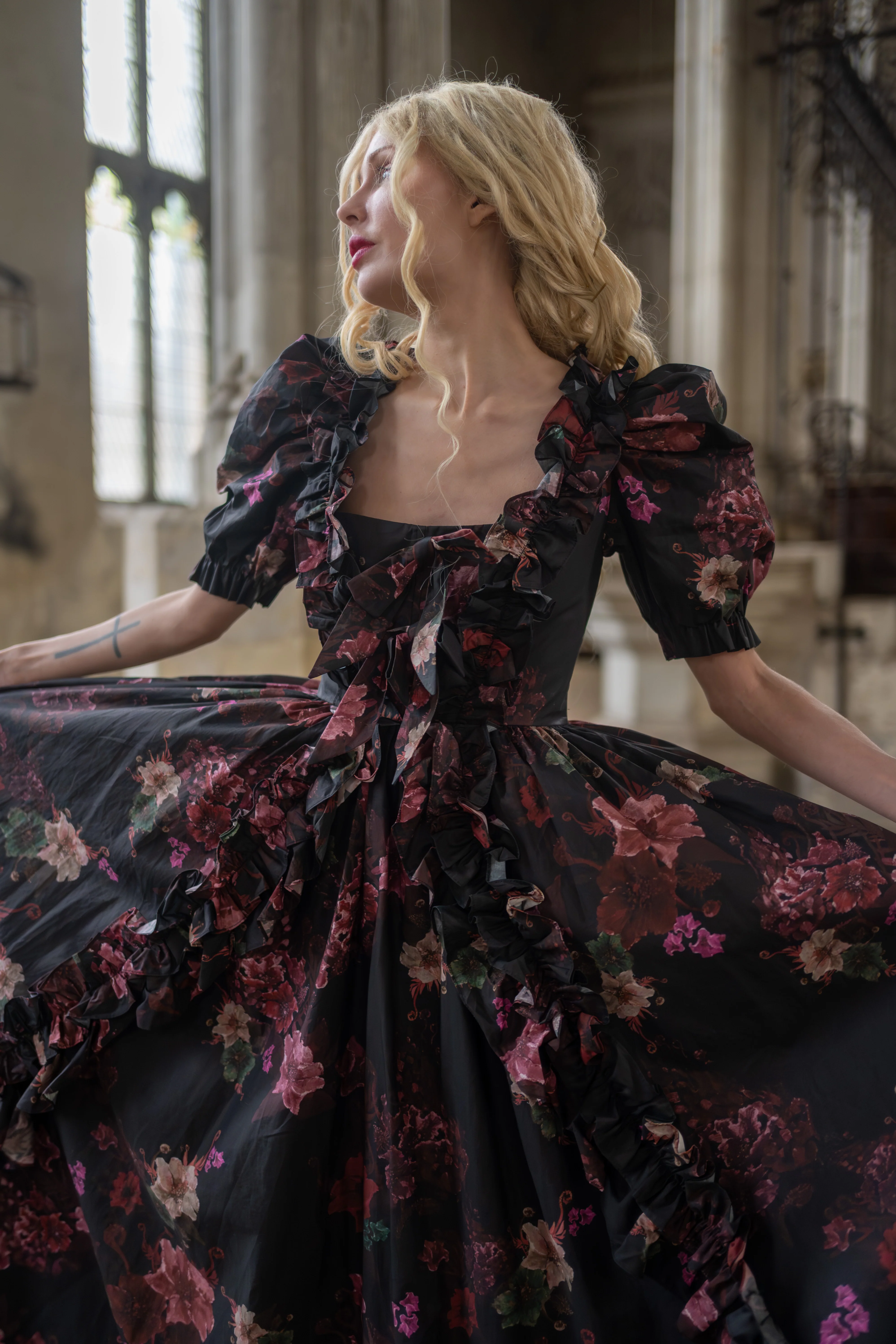 Ghostly Blooms Duchess Gown - Image 6