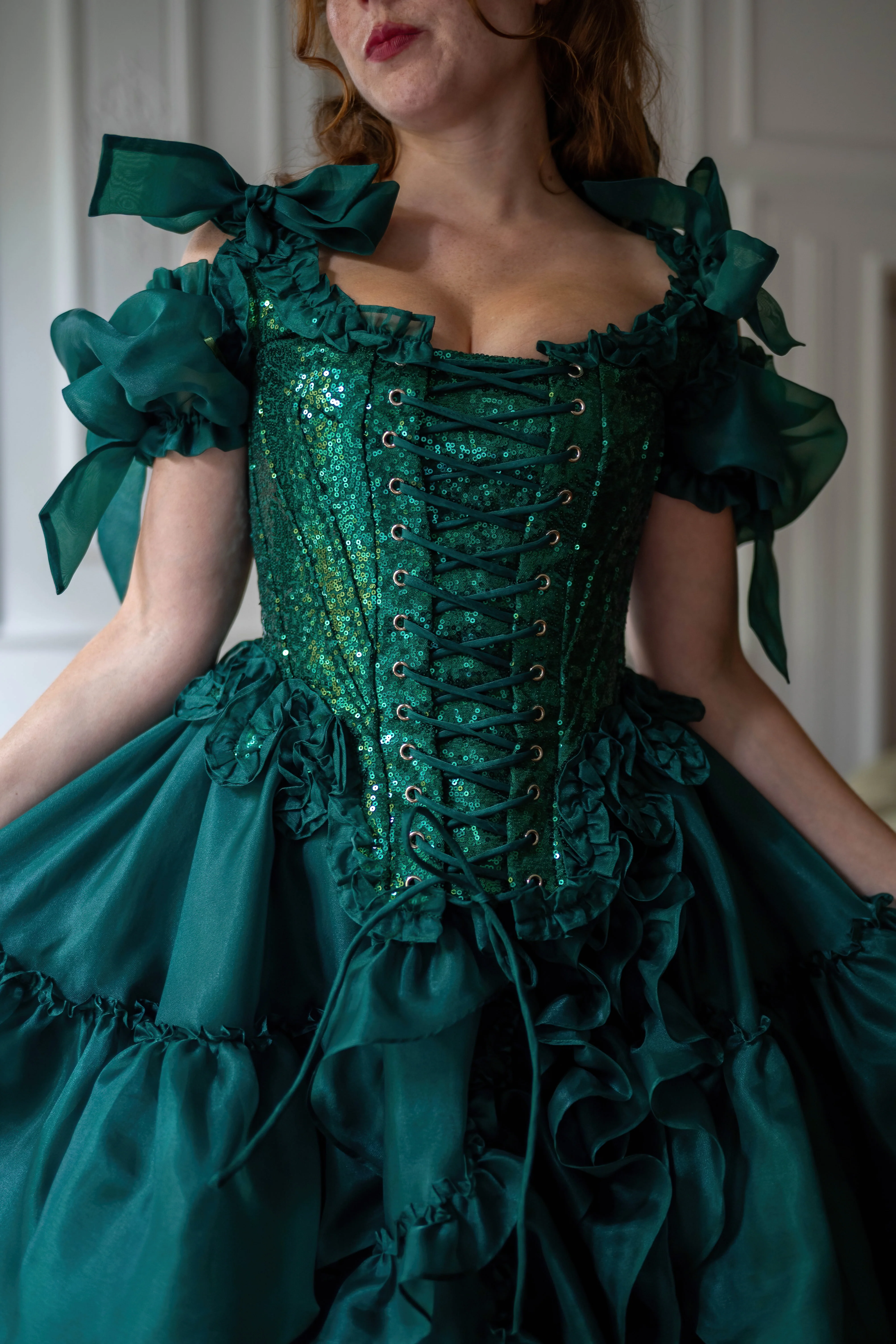 Jade Nocturne Pompadour Corset - Image 10