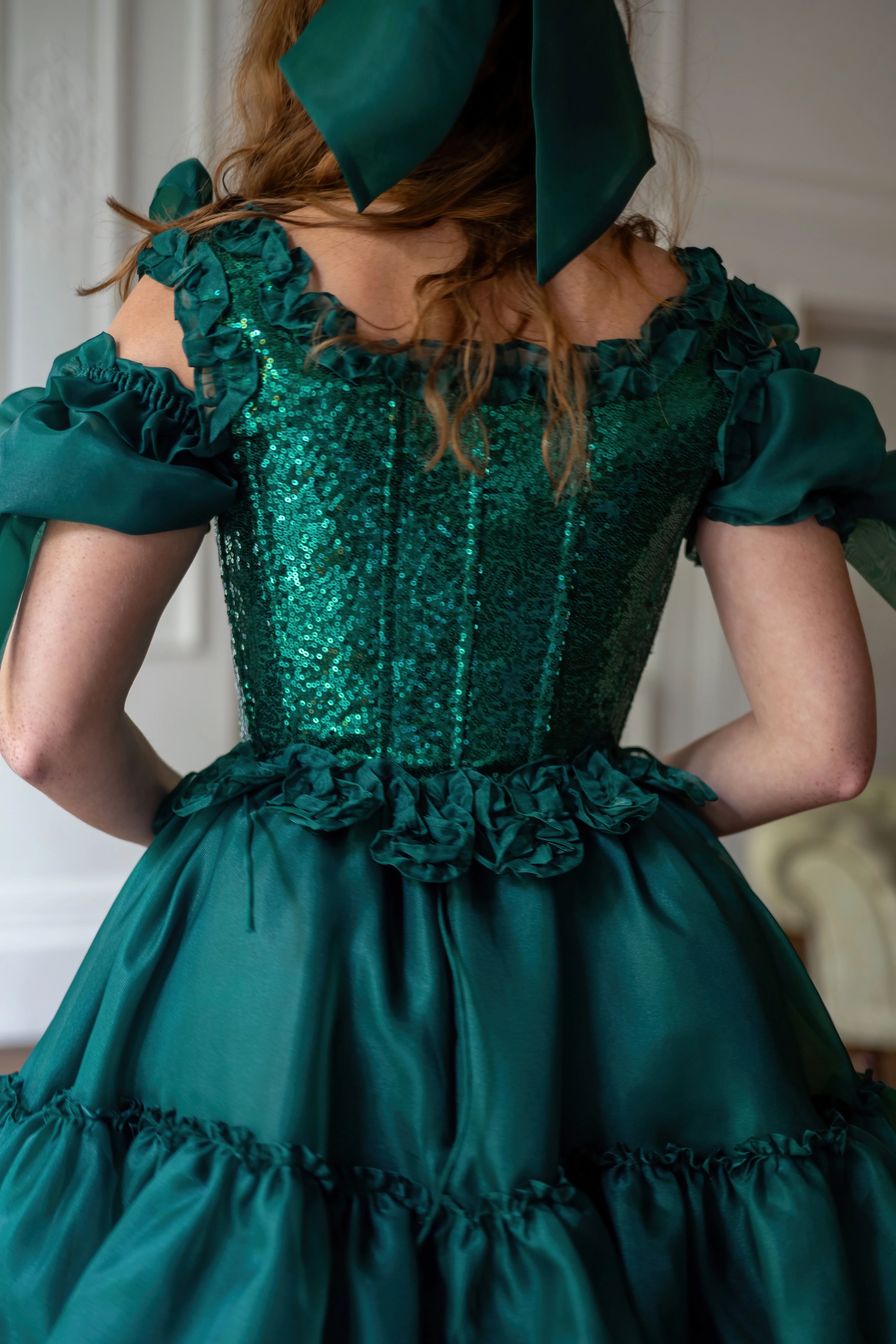 Jade Nocturne Pompadour Corset - Image 13
