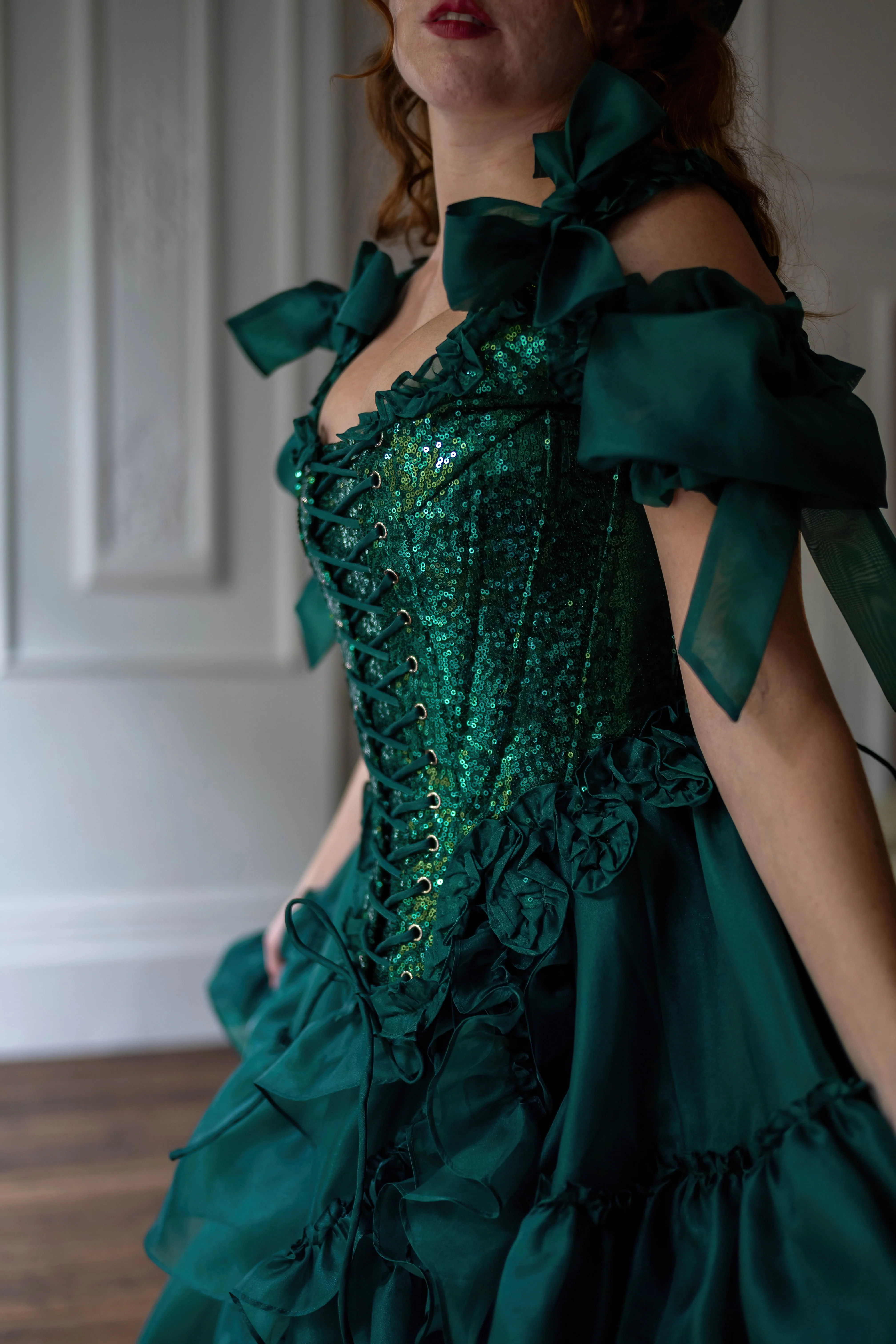 Jade Nocturne Pompadour Corset - Image 14