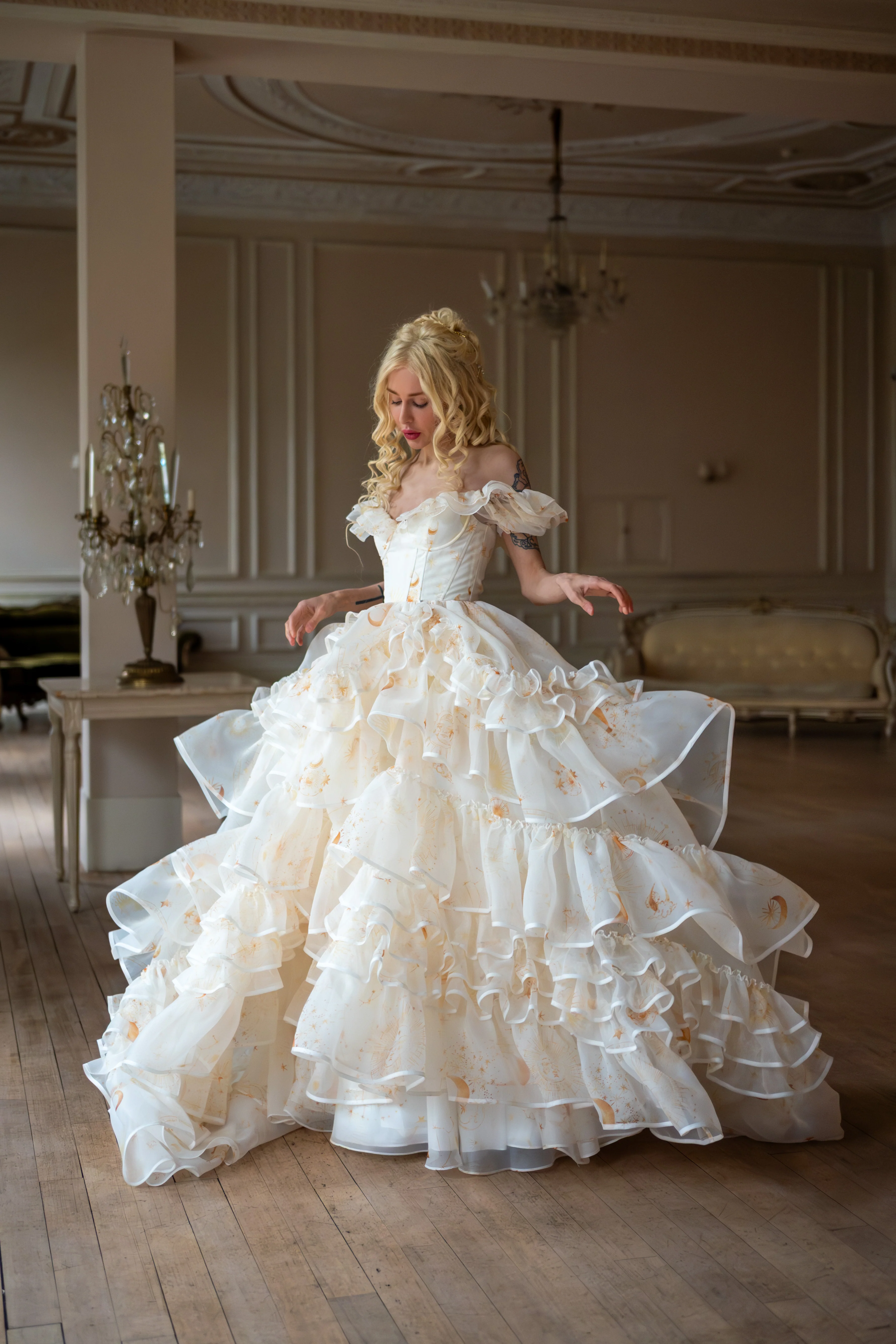 Lunaire Veil Opera Gown - Image 11
