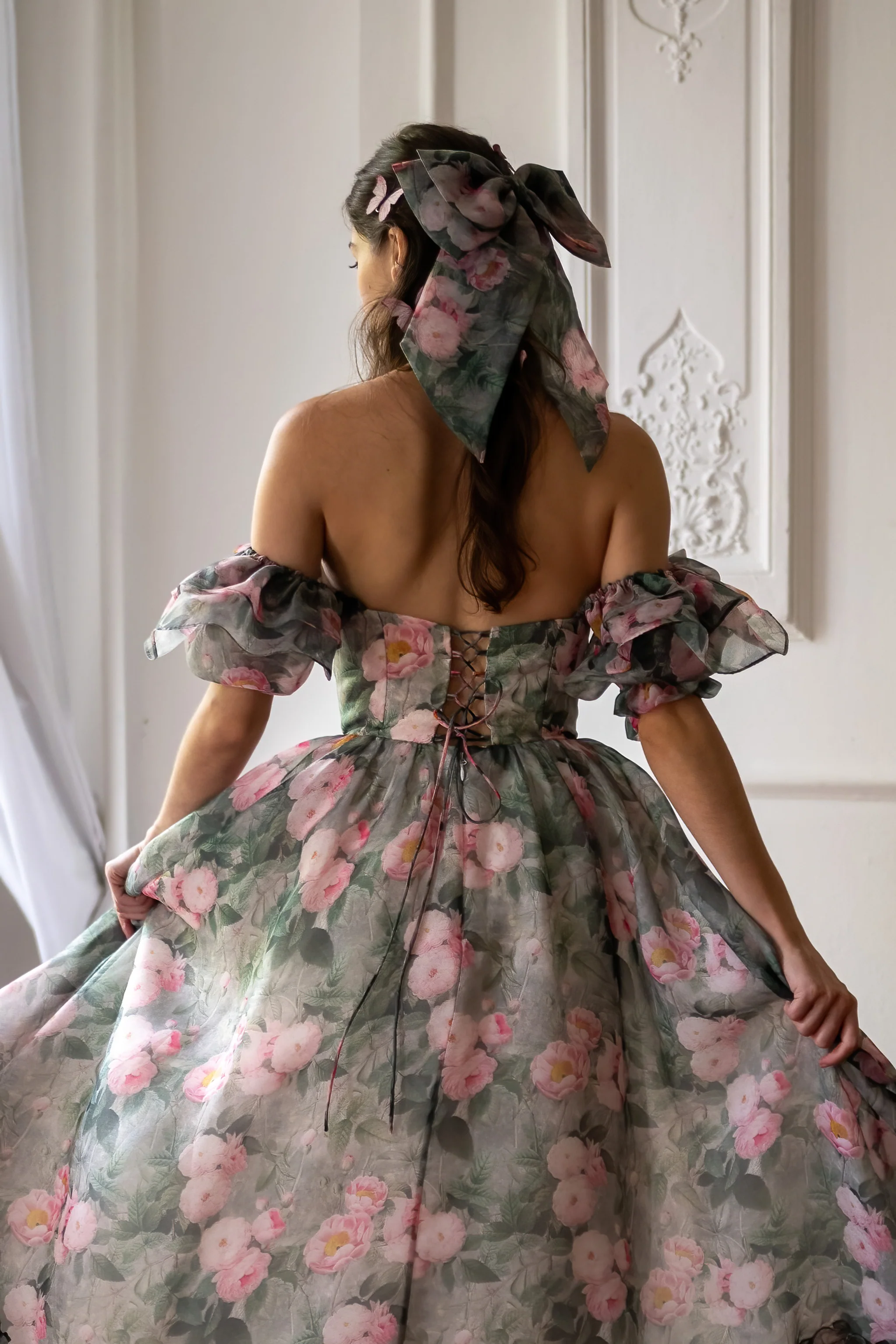 Peony Bouquet Sorority Gown - Image 30