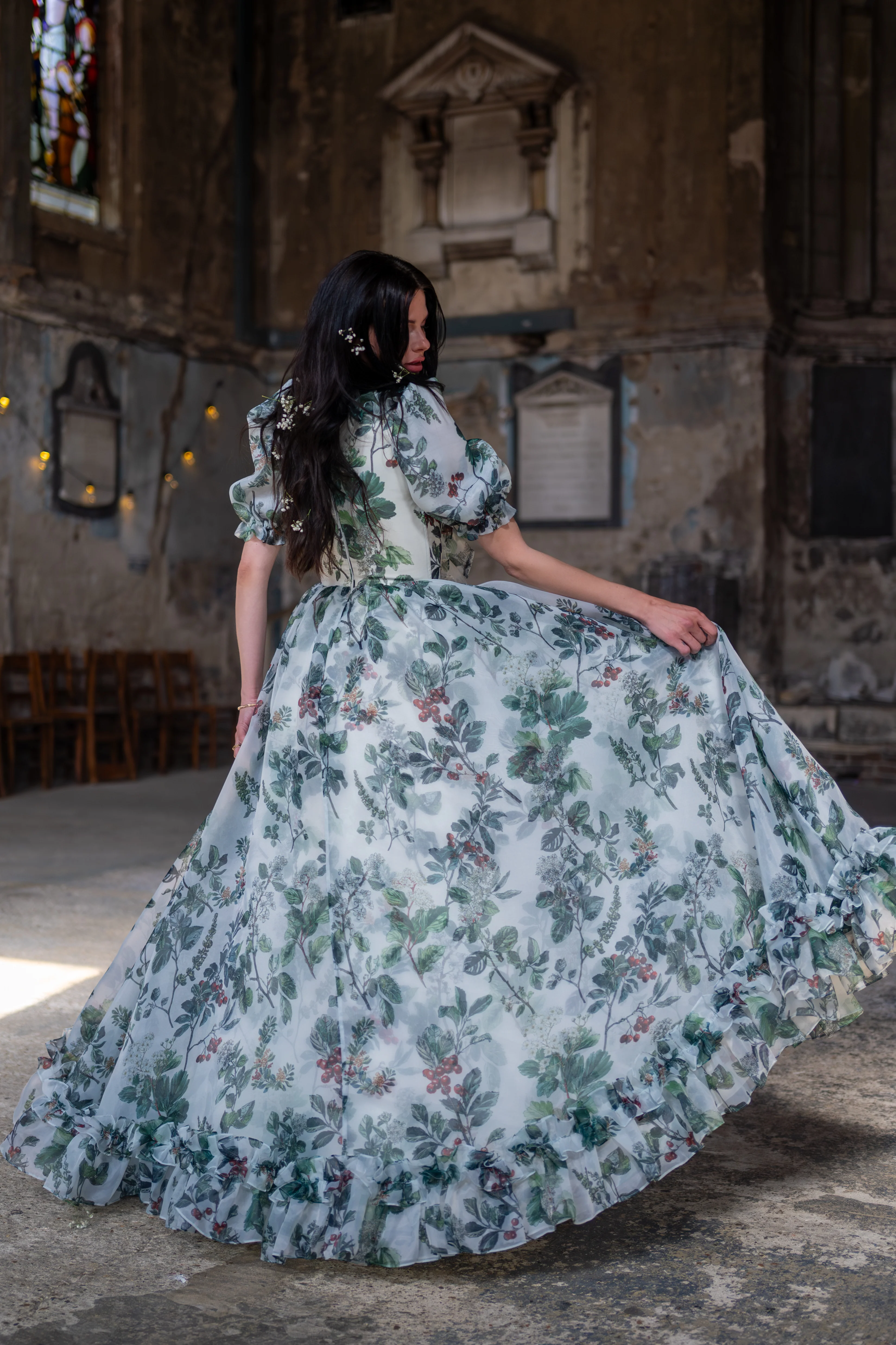 Verdant Manuscript Duchess Gown - Image 13