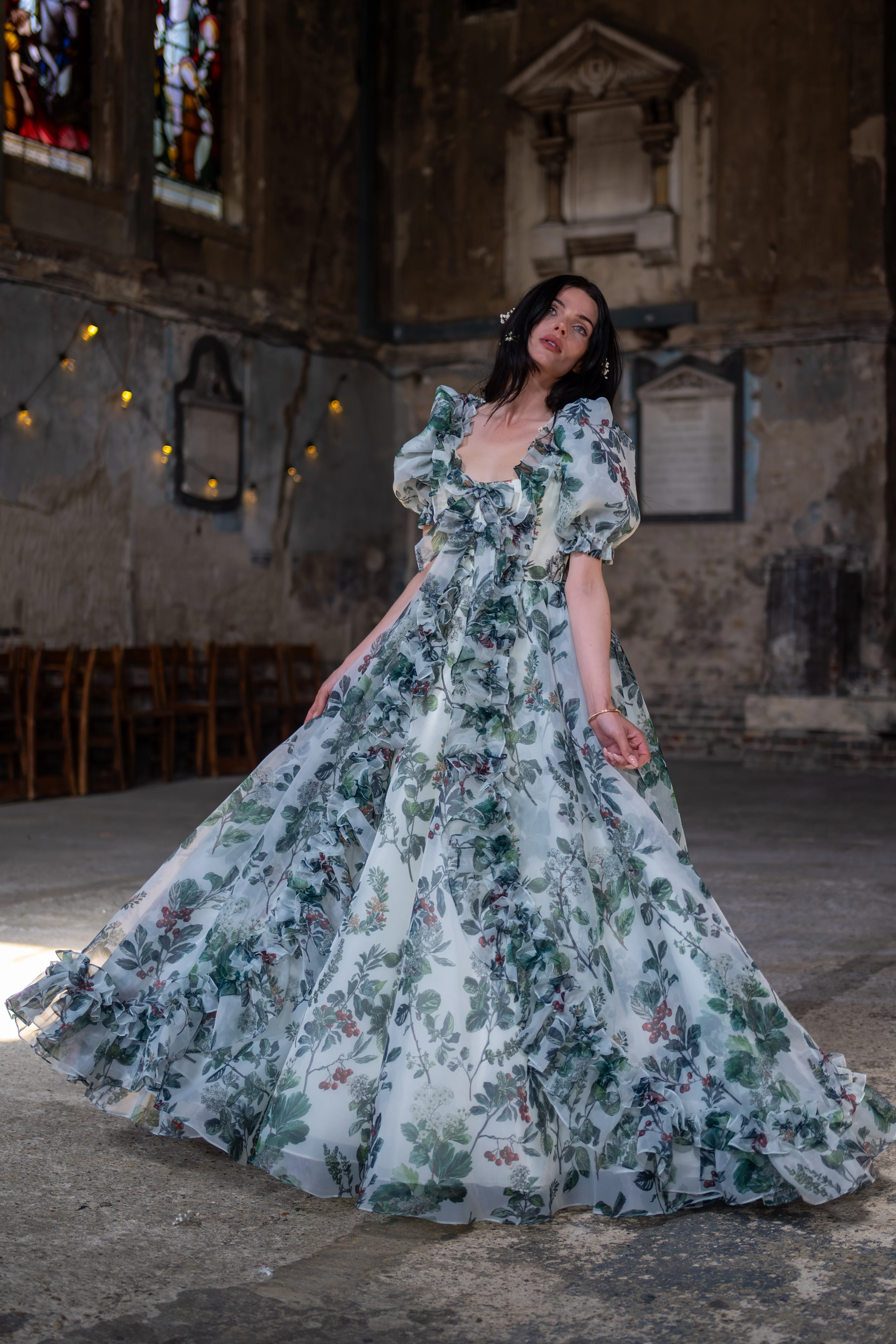 Verdant Manuscript Duchess Gown - Image 3