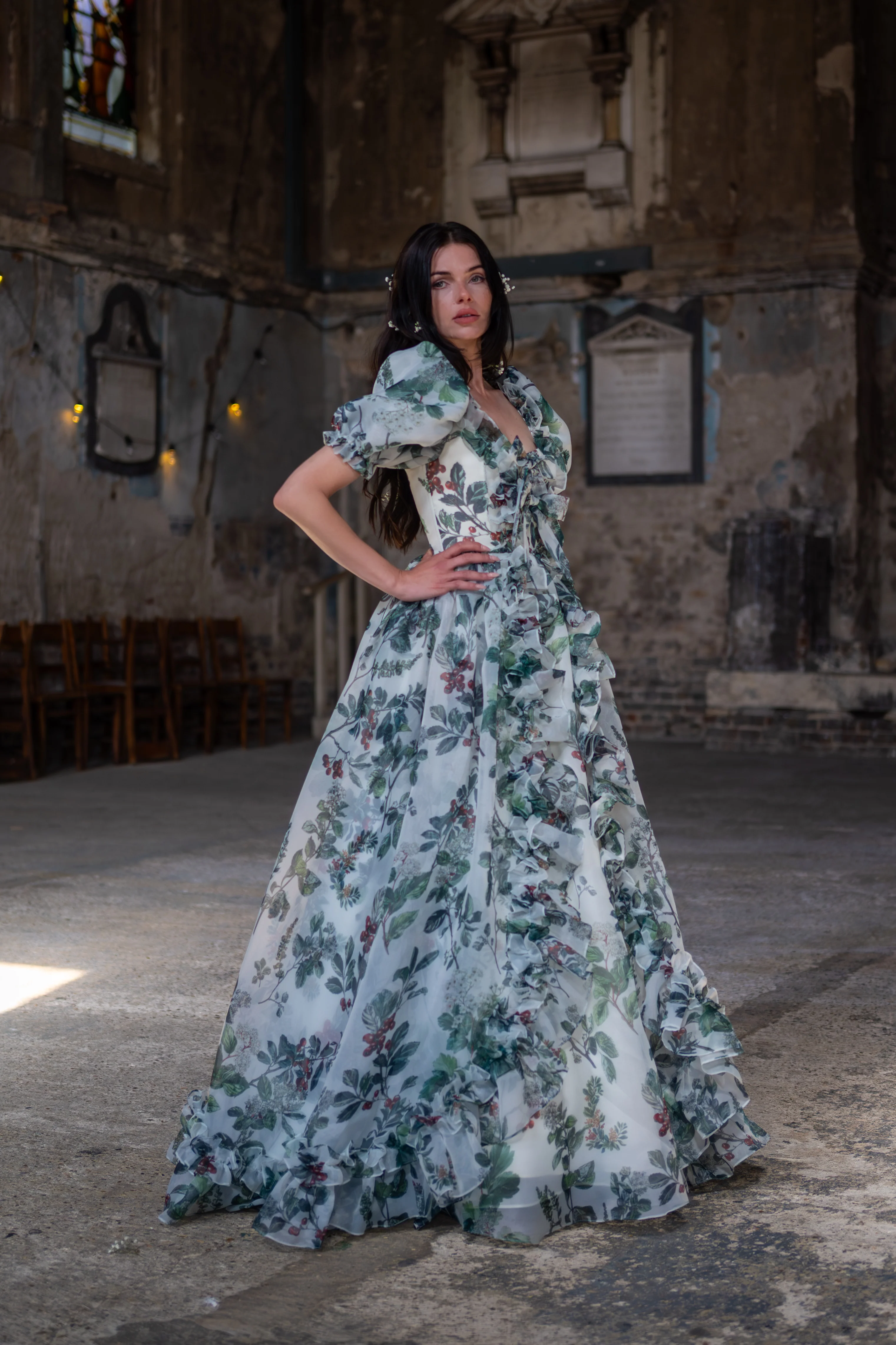Verdant Manuscript Duchess Gown - Image 4