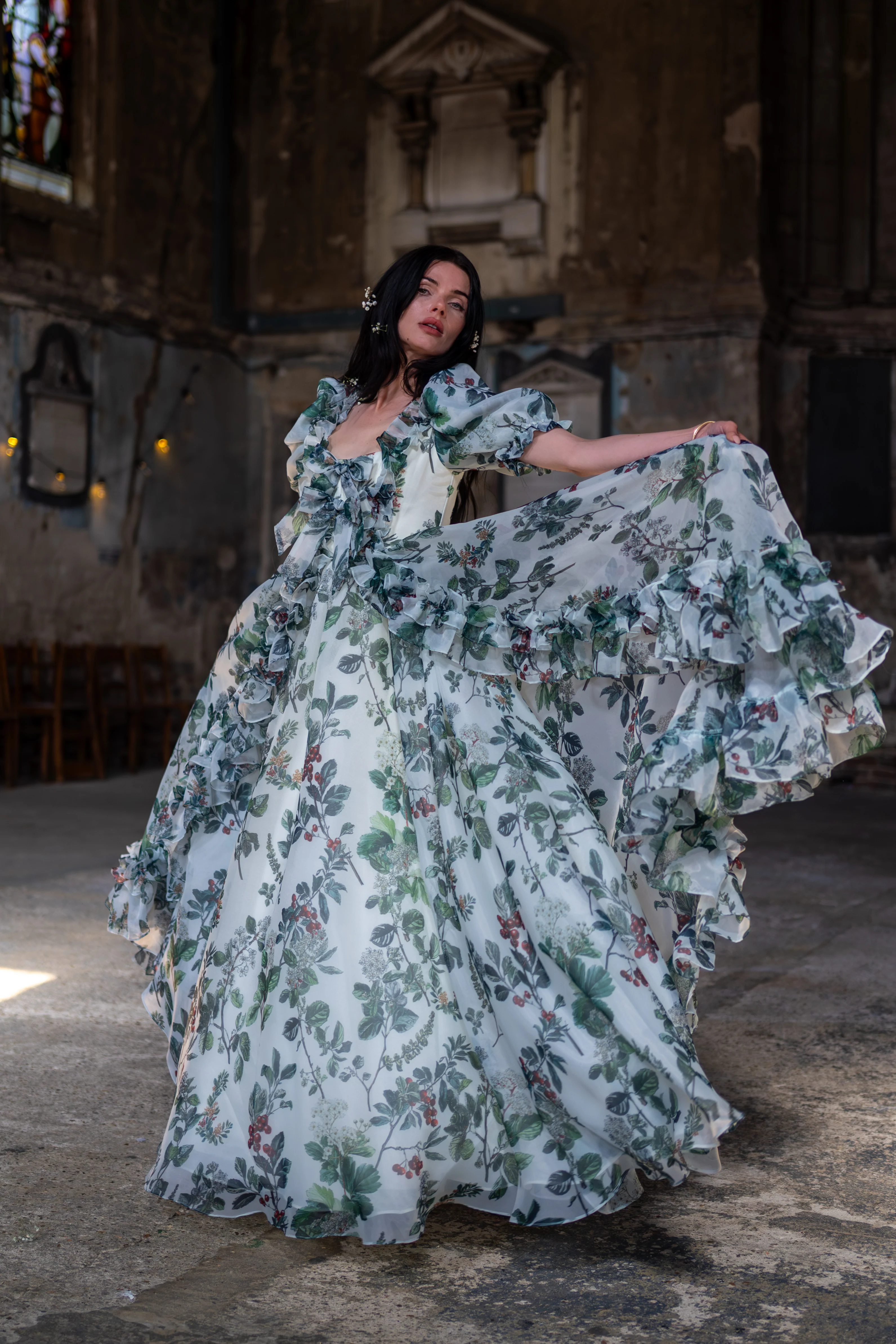 Verdant Manuscript Duchess Gown - Image 5