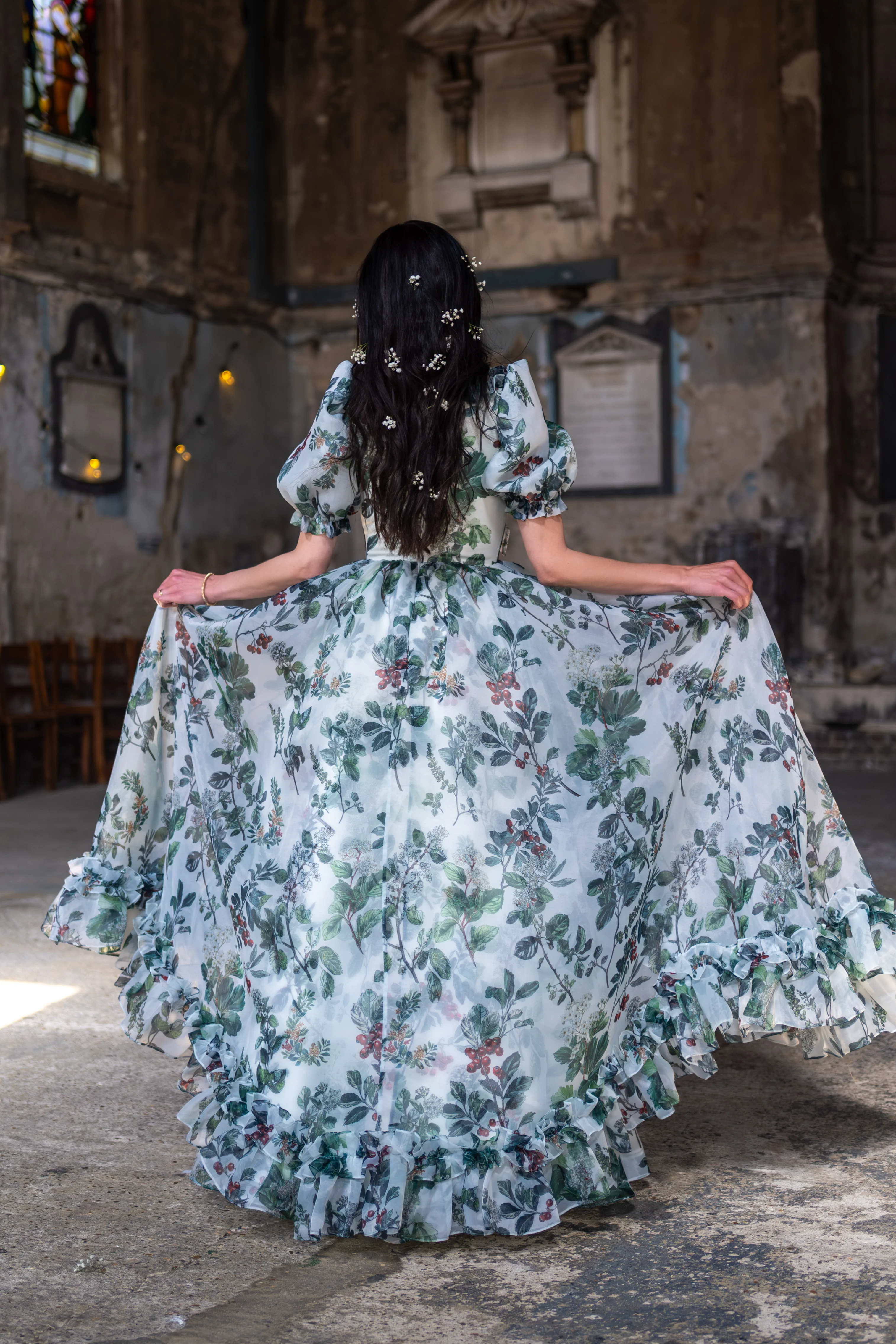 Verdant Manuscript Duchess Gown - Image 6