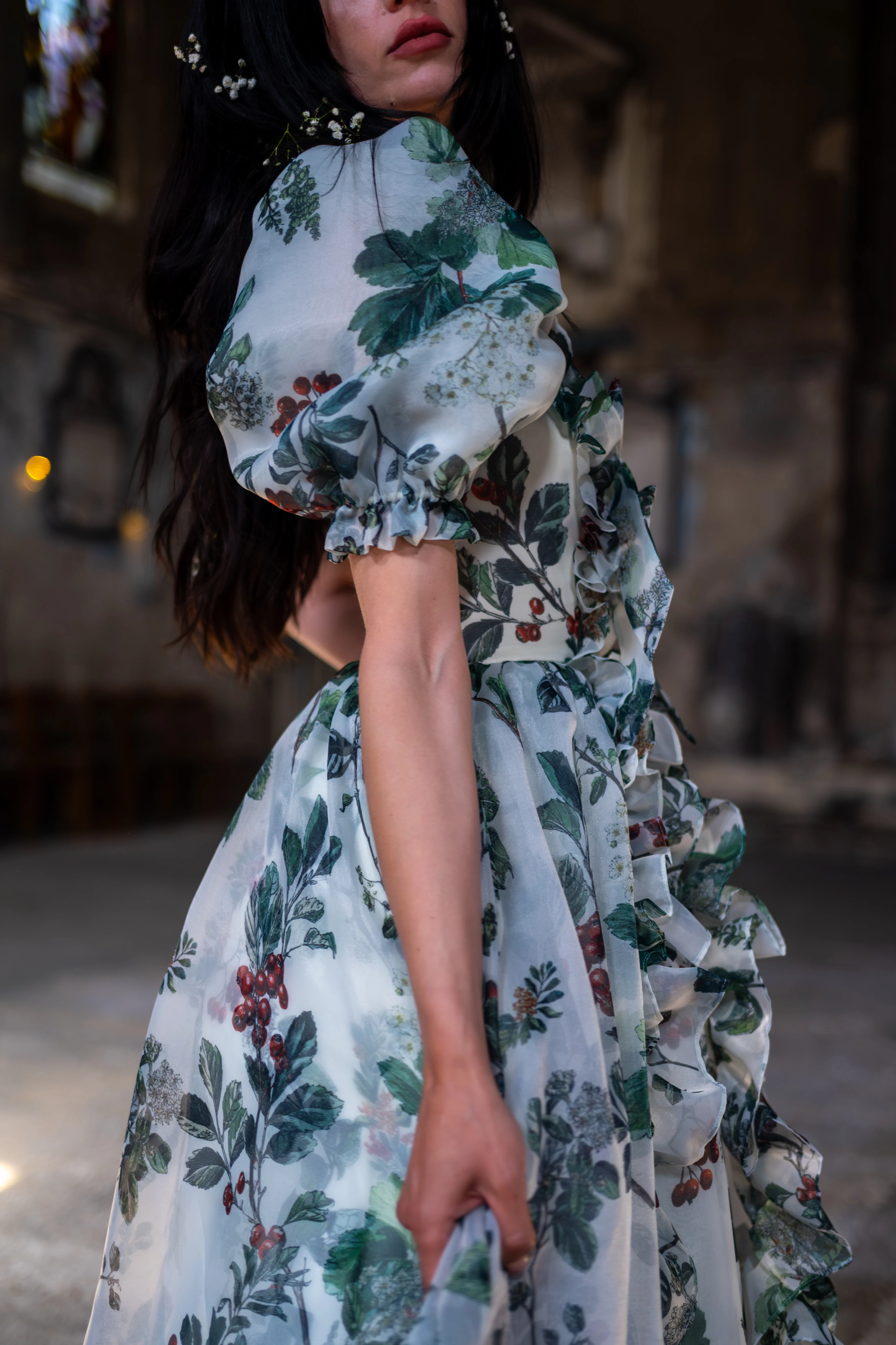 Verdant Manuscript Duchess Gown - Image 7