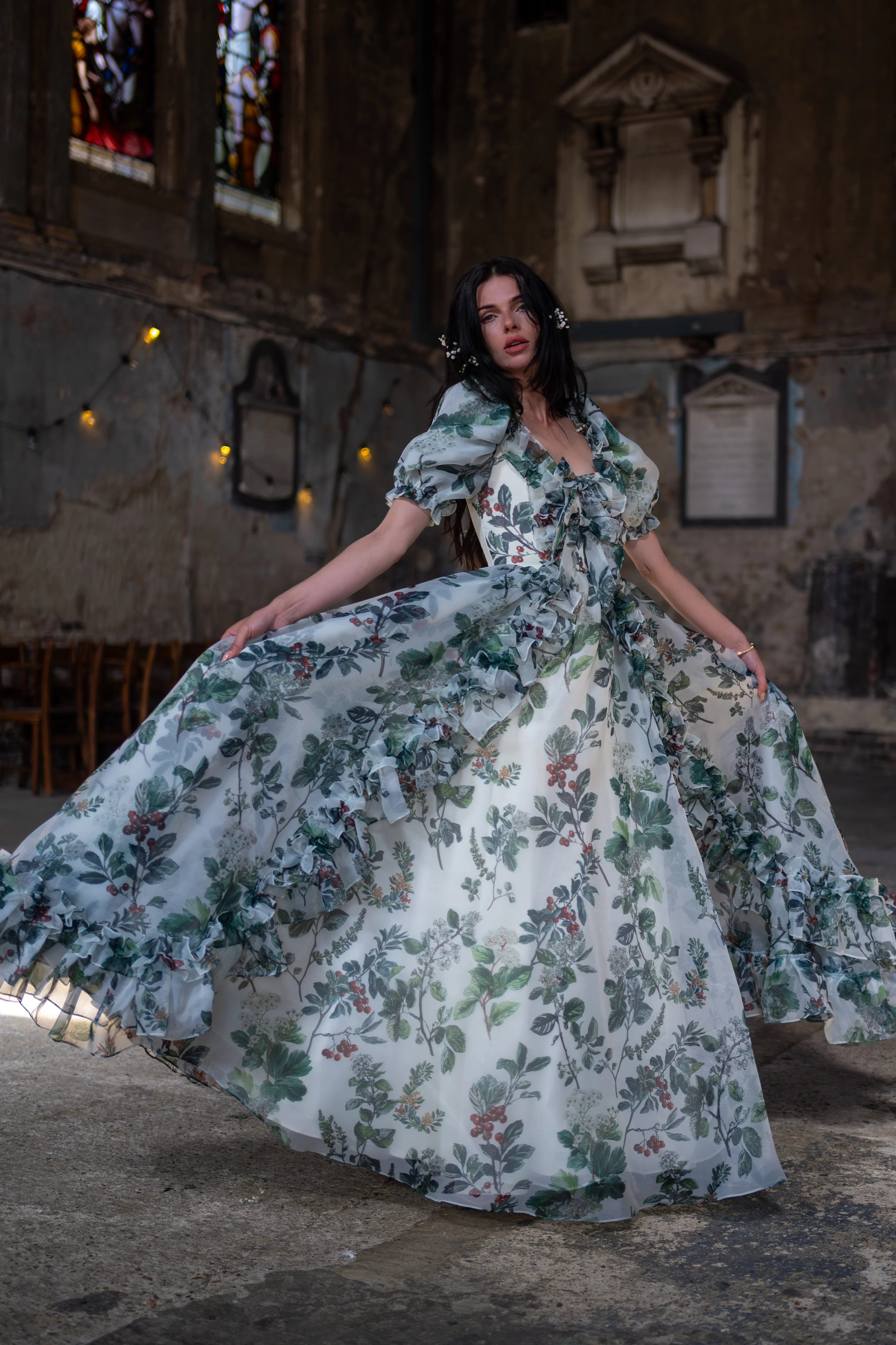 Verdant Manuscript Duchess Gown - Image 8