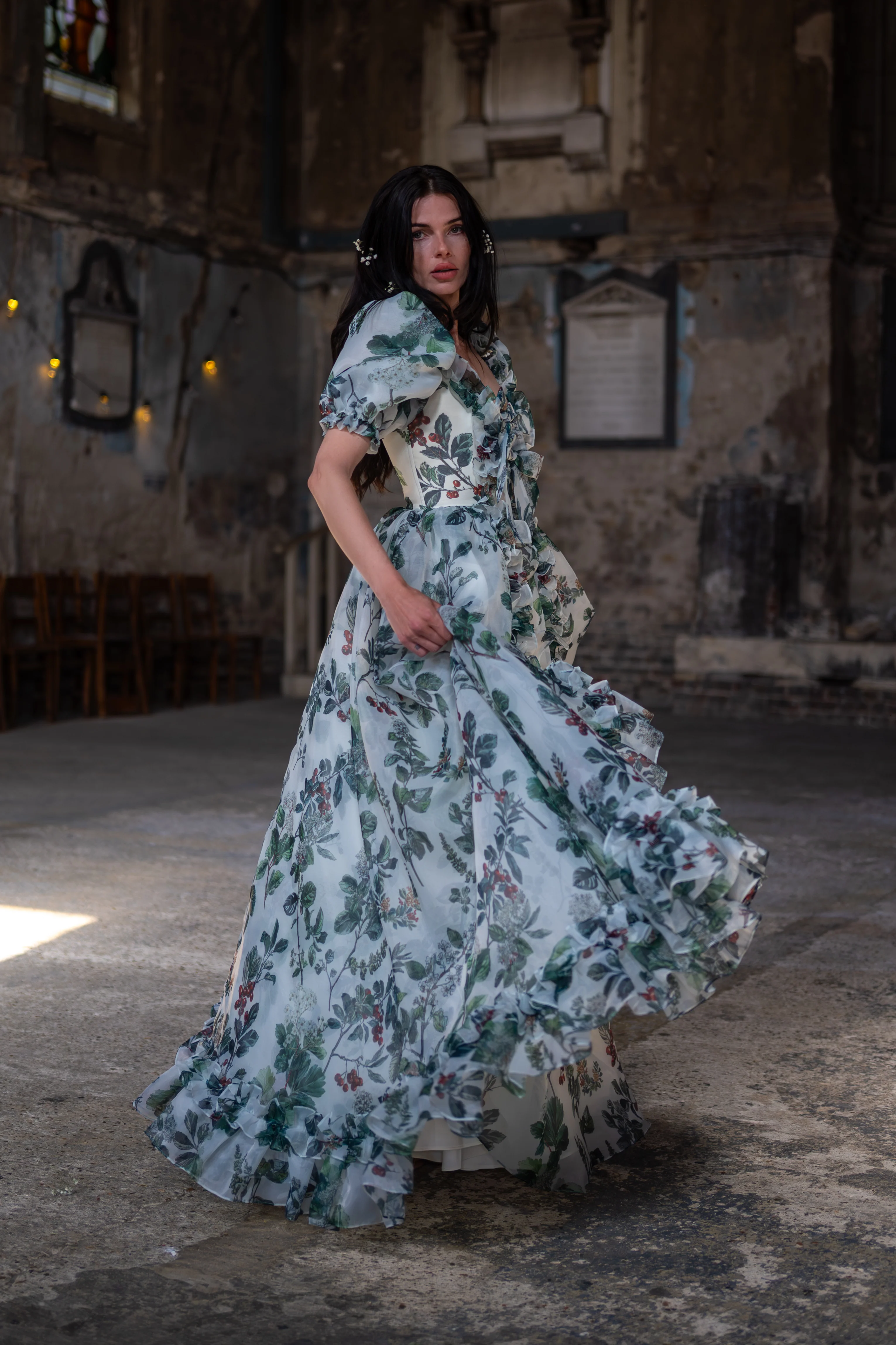 Verdant Manuscript Duchess Gown - Image 9